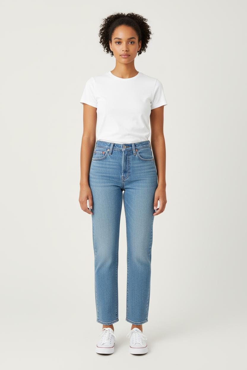 Cropped slim jeans with studs LEVI'S - Seconde main Blue