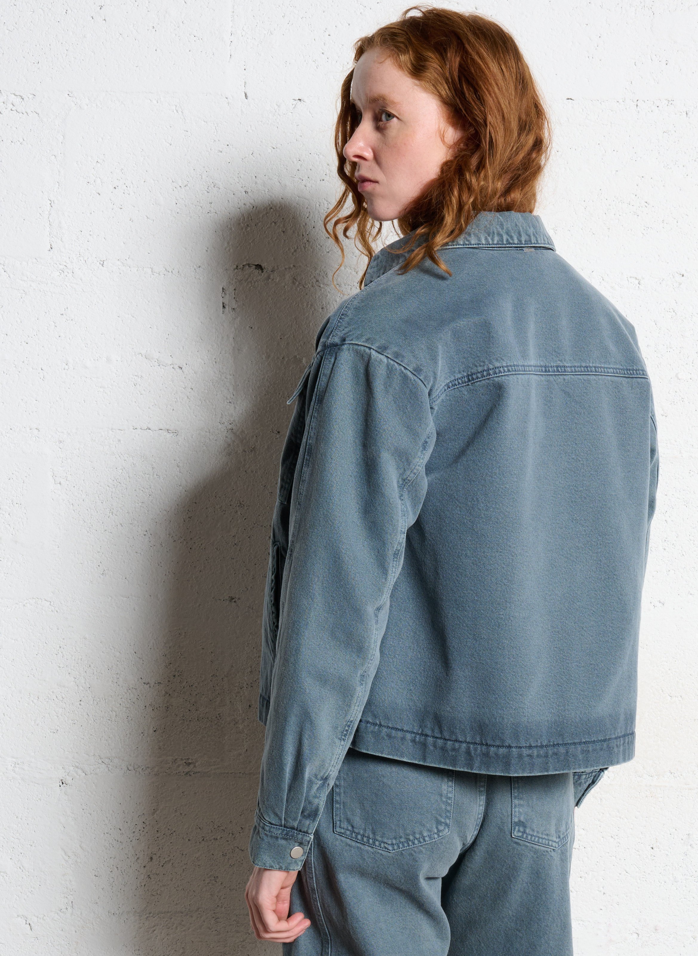 Oversized, katoenen spijkerjasje IKKS Blauw