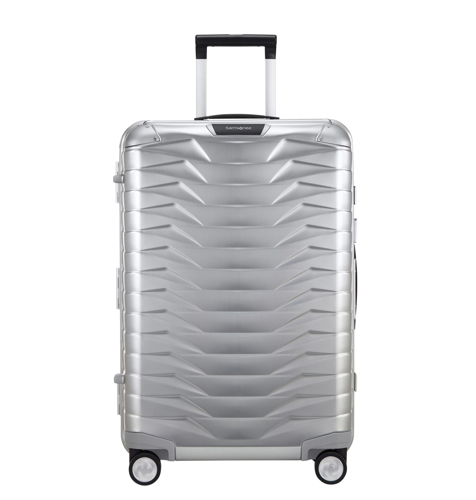 Proxis aluminum suitcase 4 wheels size medium Silver