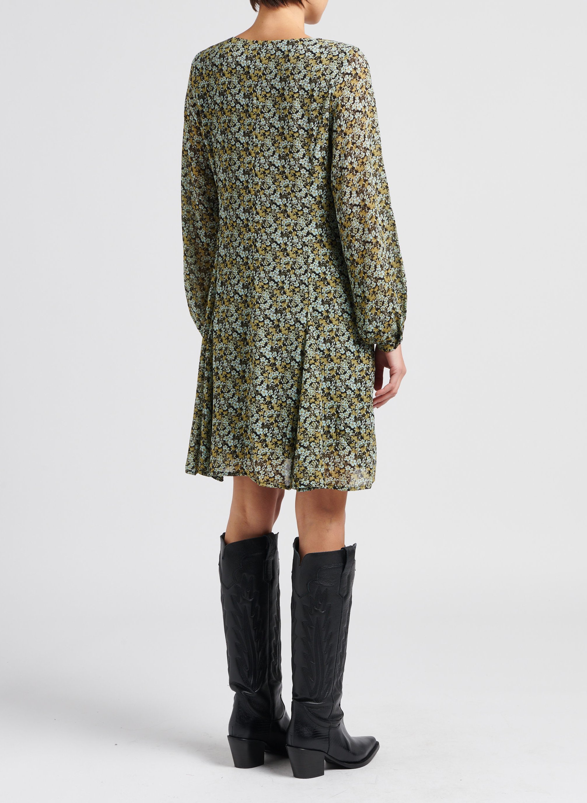 Short A-line dress MOSS COPENHAGEN Green