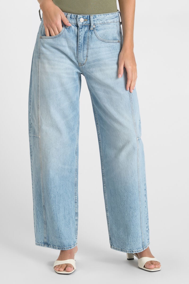 Loose jeans, wide, length 34 LE TEMPS DES CERISES Blue