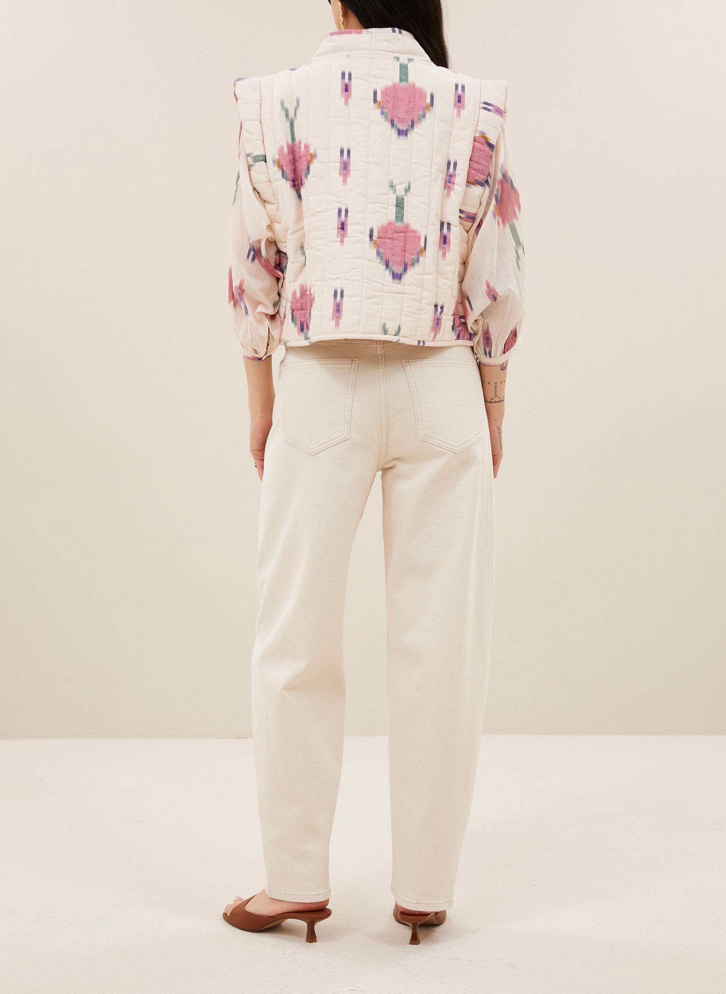 Kurze und weite Jacke mit Muster BY BAR Mehrfarbig