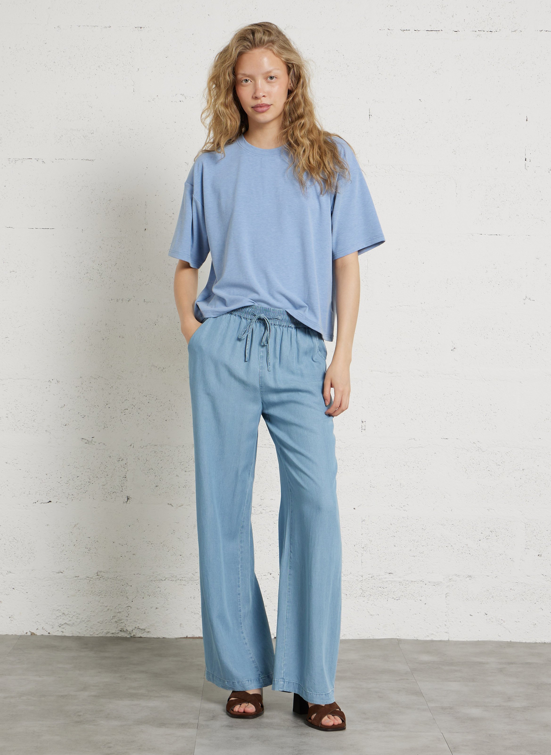 Pantalon large LA PETITE ETOILE Jean Stone