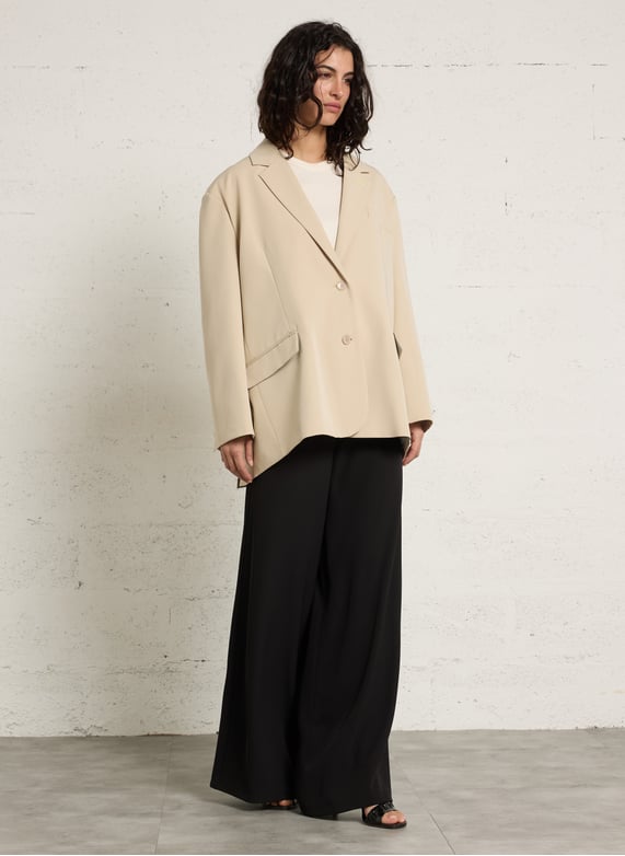Range Jacket Oversized jacket with tailored collar Silver Imperial - Women | Place ...