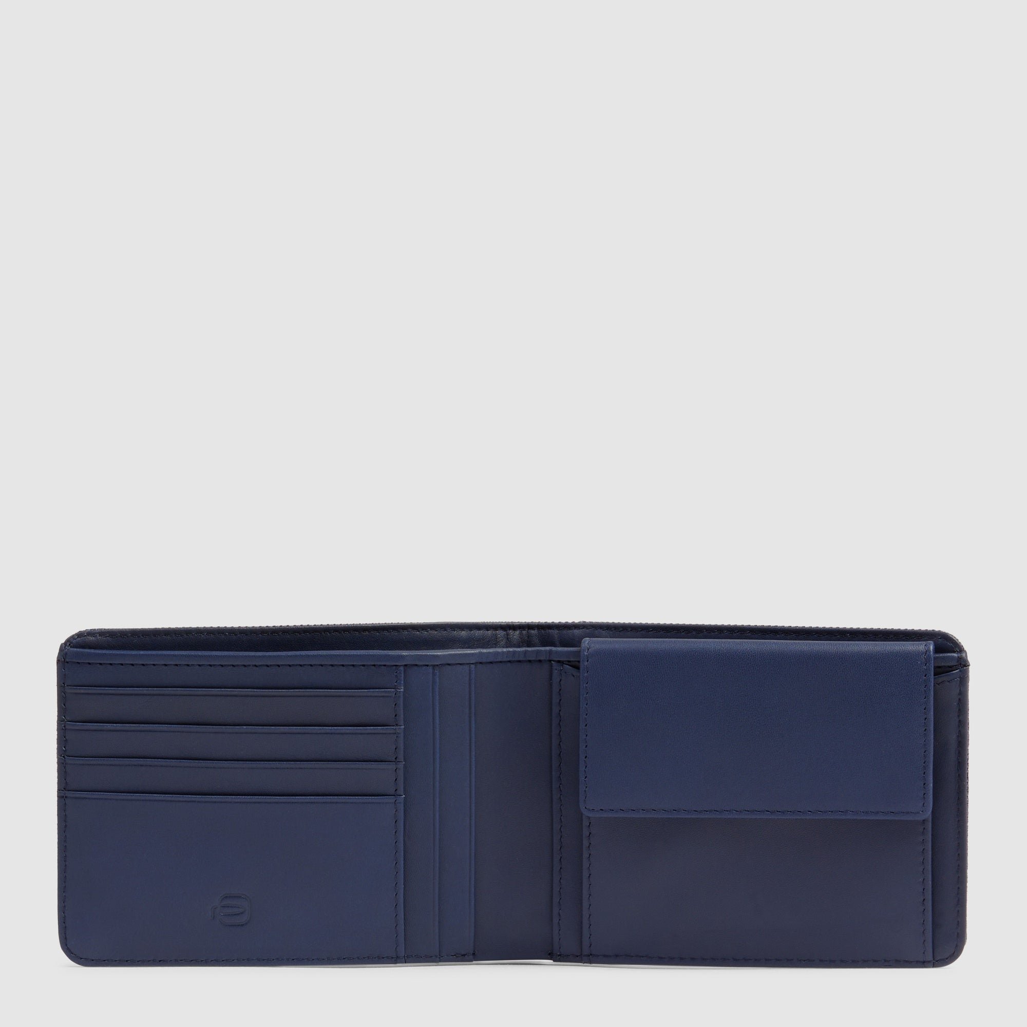 Babylon leather wallet PIQUADRO Blue