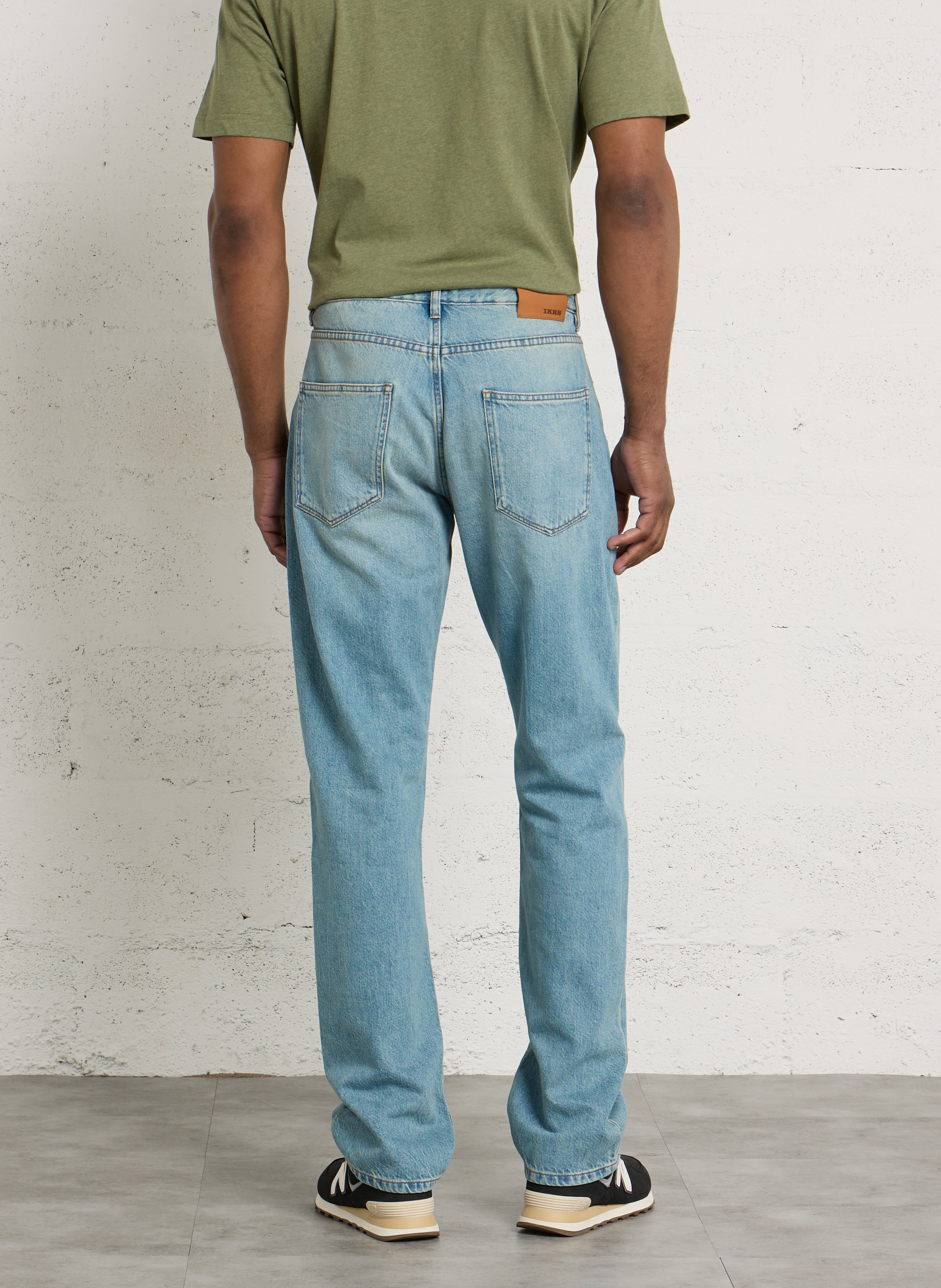 Gerade geschnittene Jeans aus Baumwoll-Mix IKKS Blau