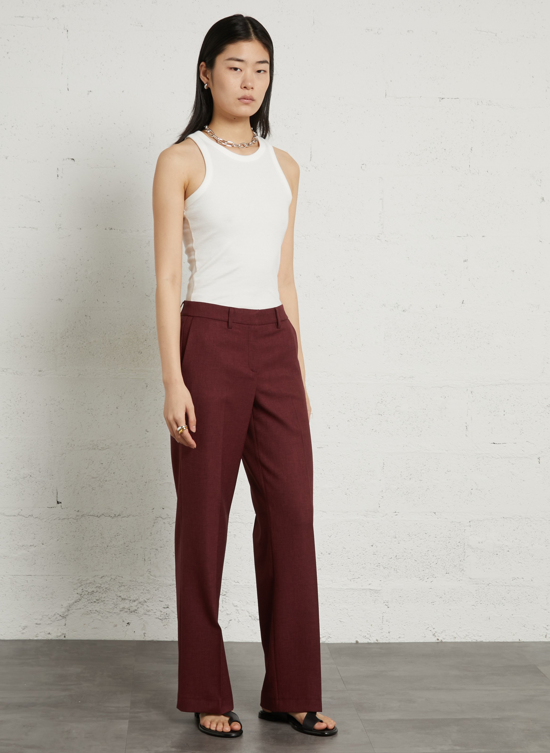 Ärmelloses Rundhals-Top MAISON 123 Weiss