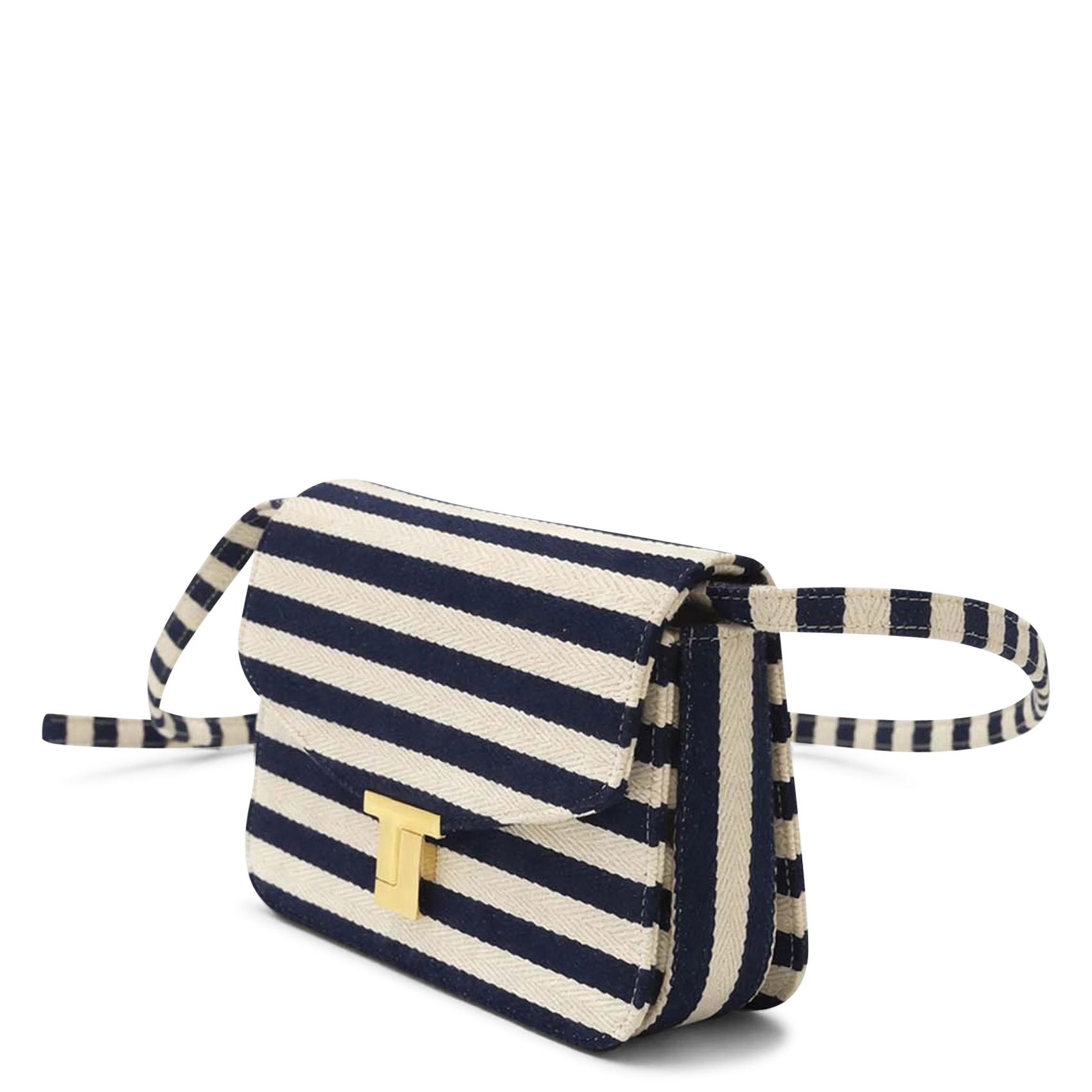Umhängetasche mit gestreifter Klappe TARA JARMON Blau