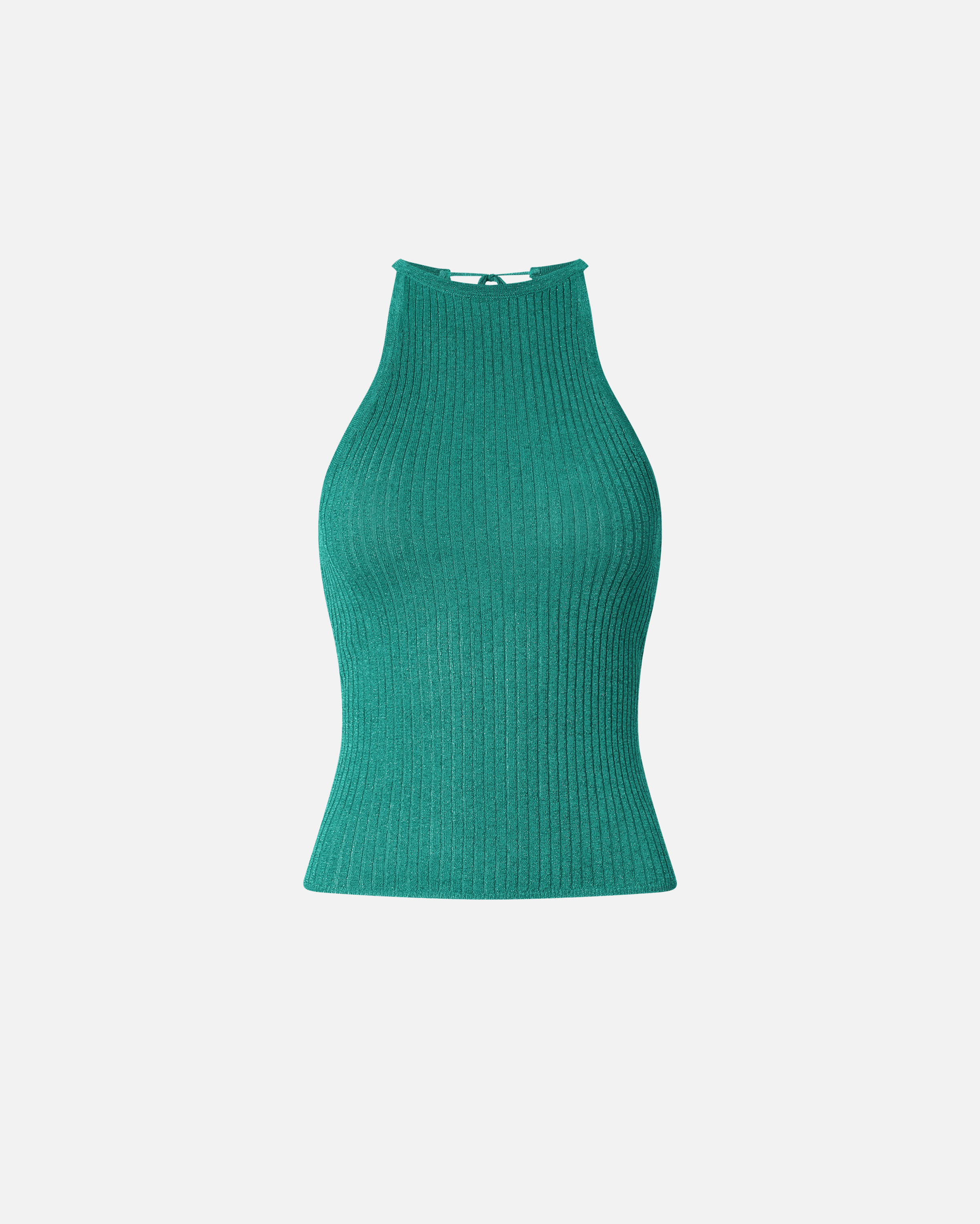 Top à épaules dénudées boutonné sur la nuque PINKO Vert