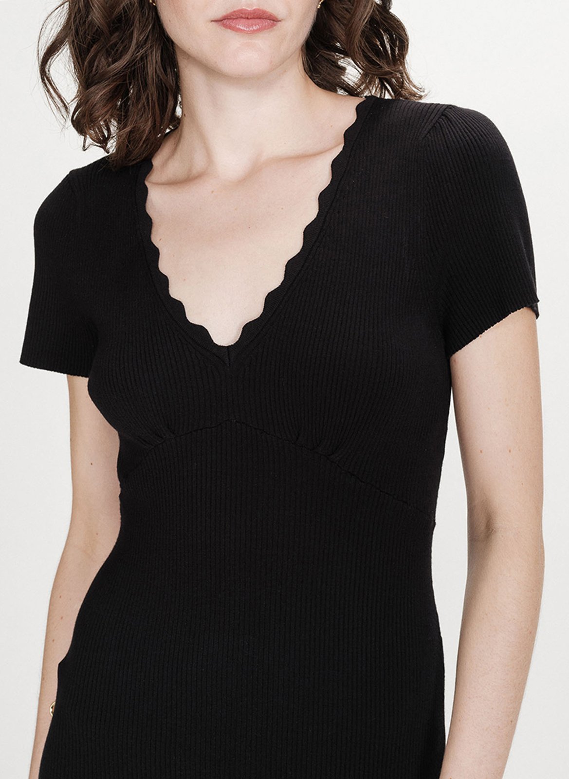 Korte jurk met V-hals GRACE ET MILA Black