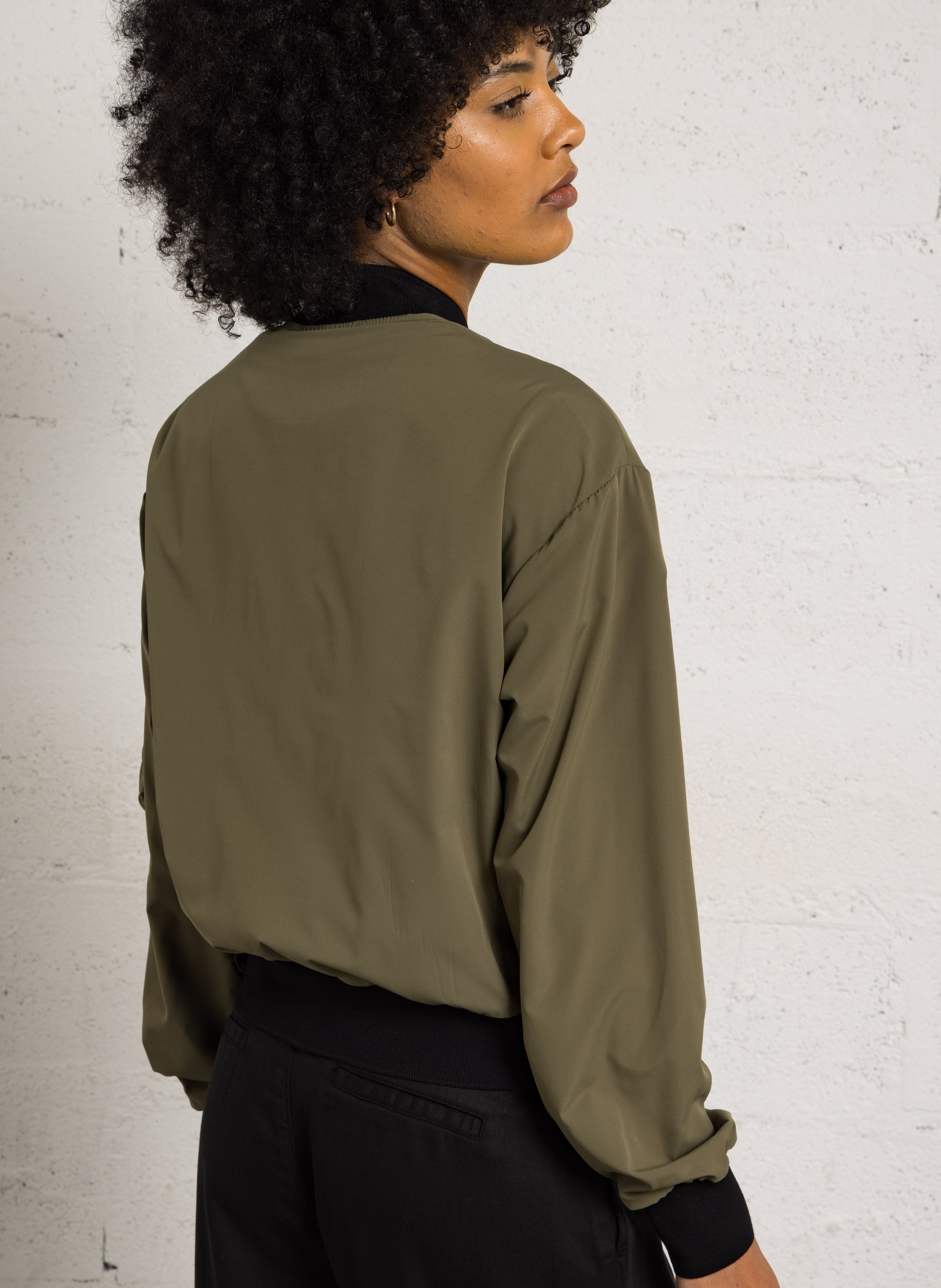 Straight jacket with varsity collar BOMBERS ORIGINAL Khaki