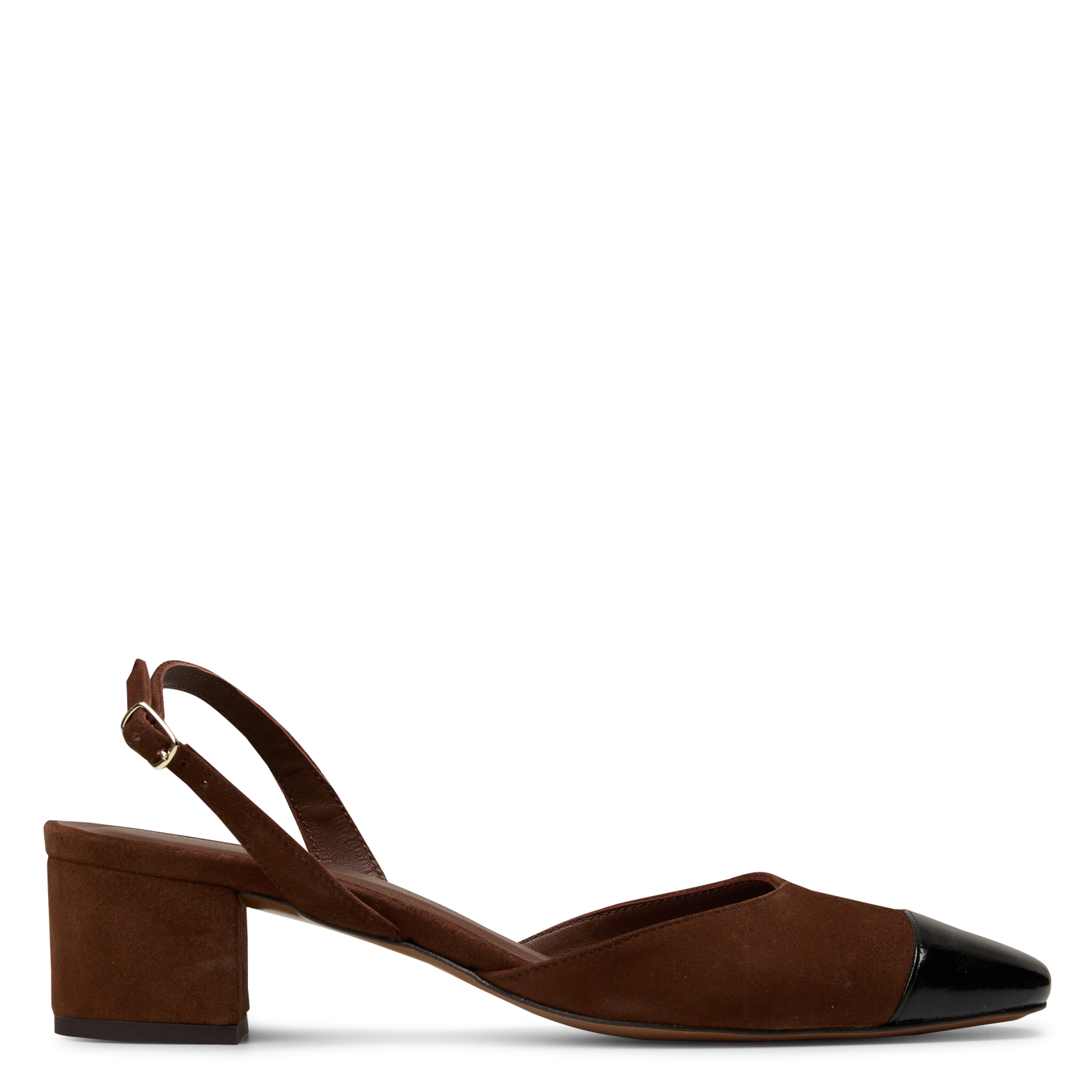 Flache Leder-Mules RIVECOUR Braun