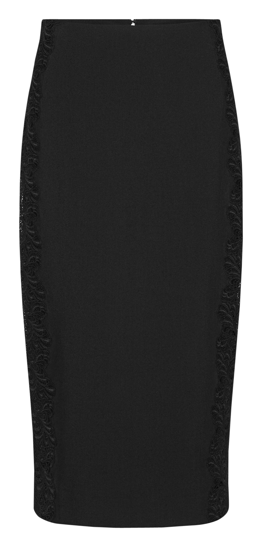 Midi pencil skirt with lace ROTATE Black