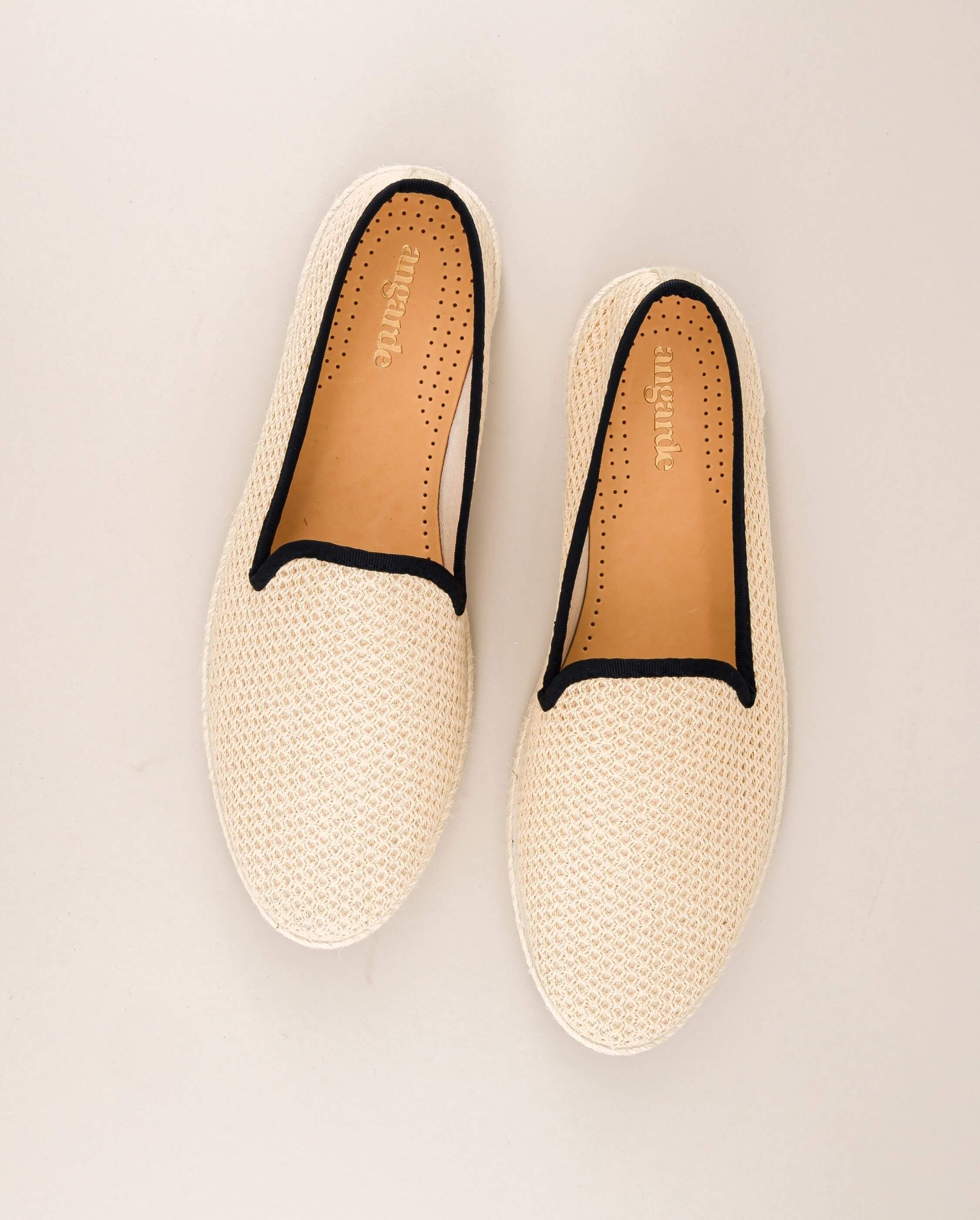 Men's espadrille CENITZ, beige navy mesh ANGARDE Beige
