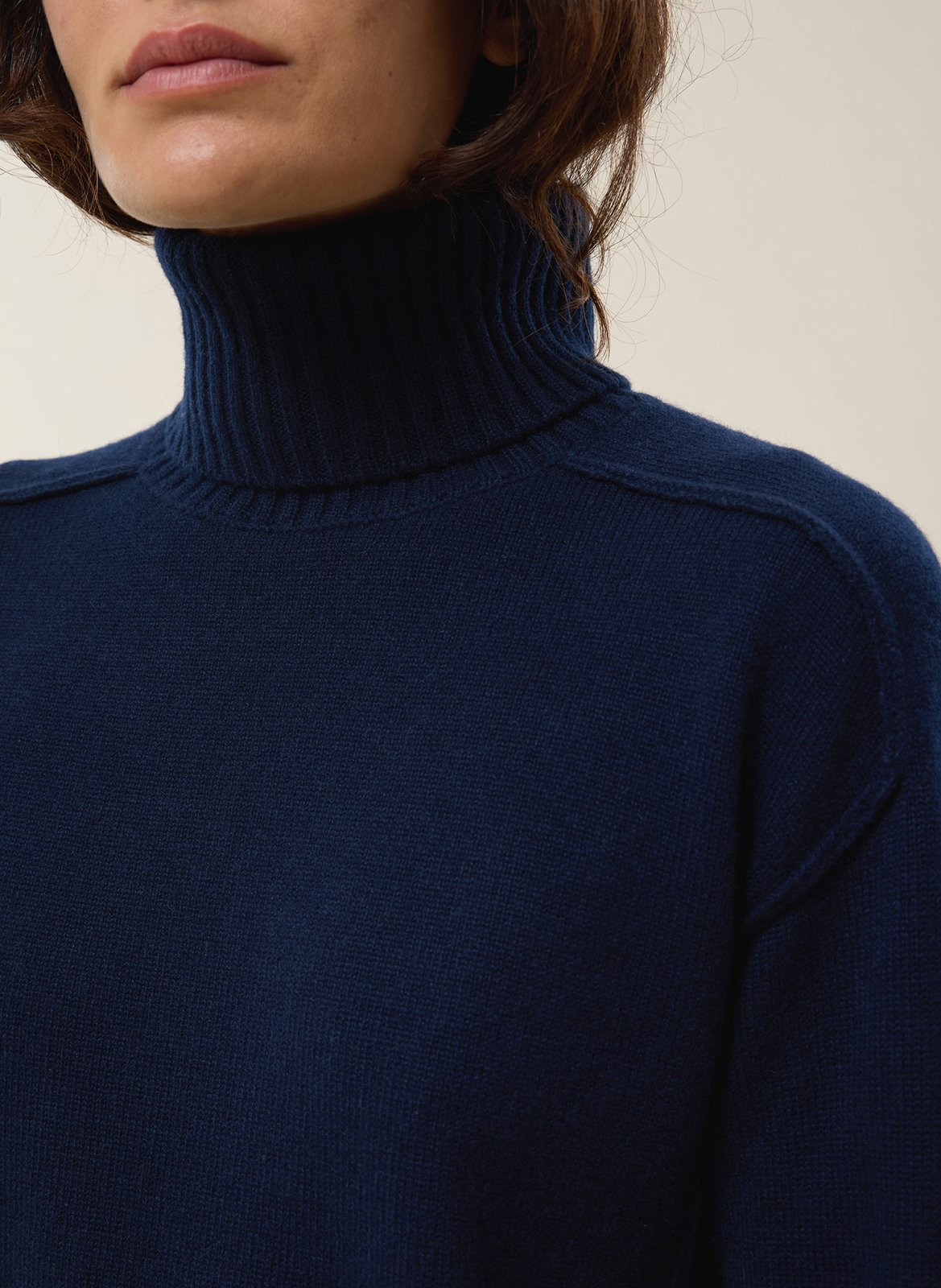 High-neck cashmere sweater HIRCUS Blue
