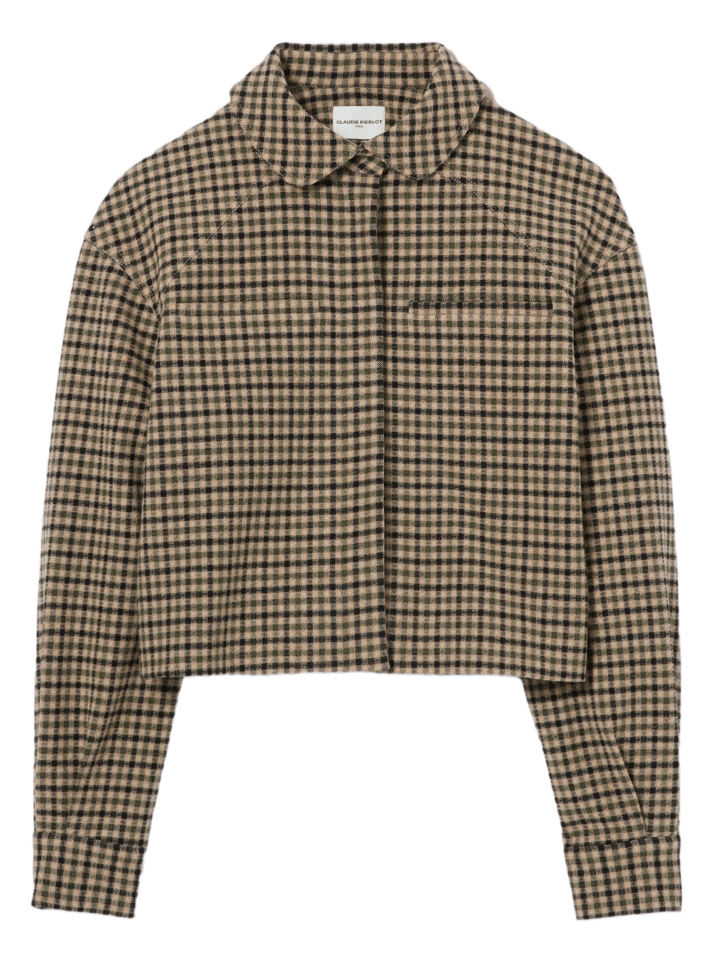 veste courte à carreaux en laine mélangée CLAUDIE PIERLOT Multicolore