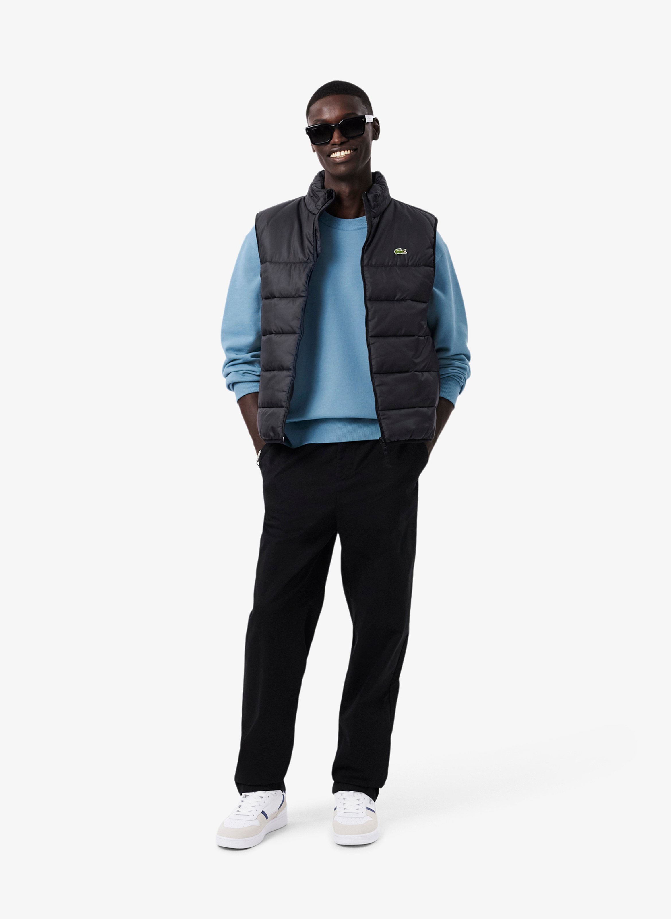 Rundhals-Sweatshirt aus Baumwoll-Mix LACOSTE Blau