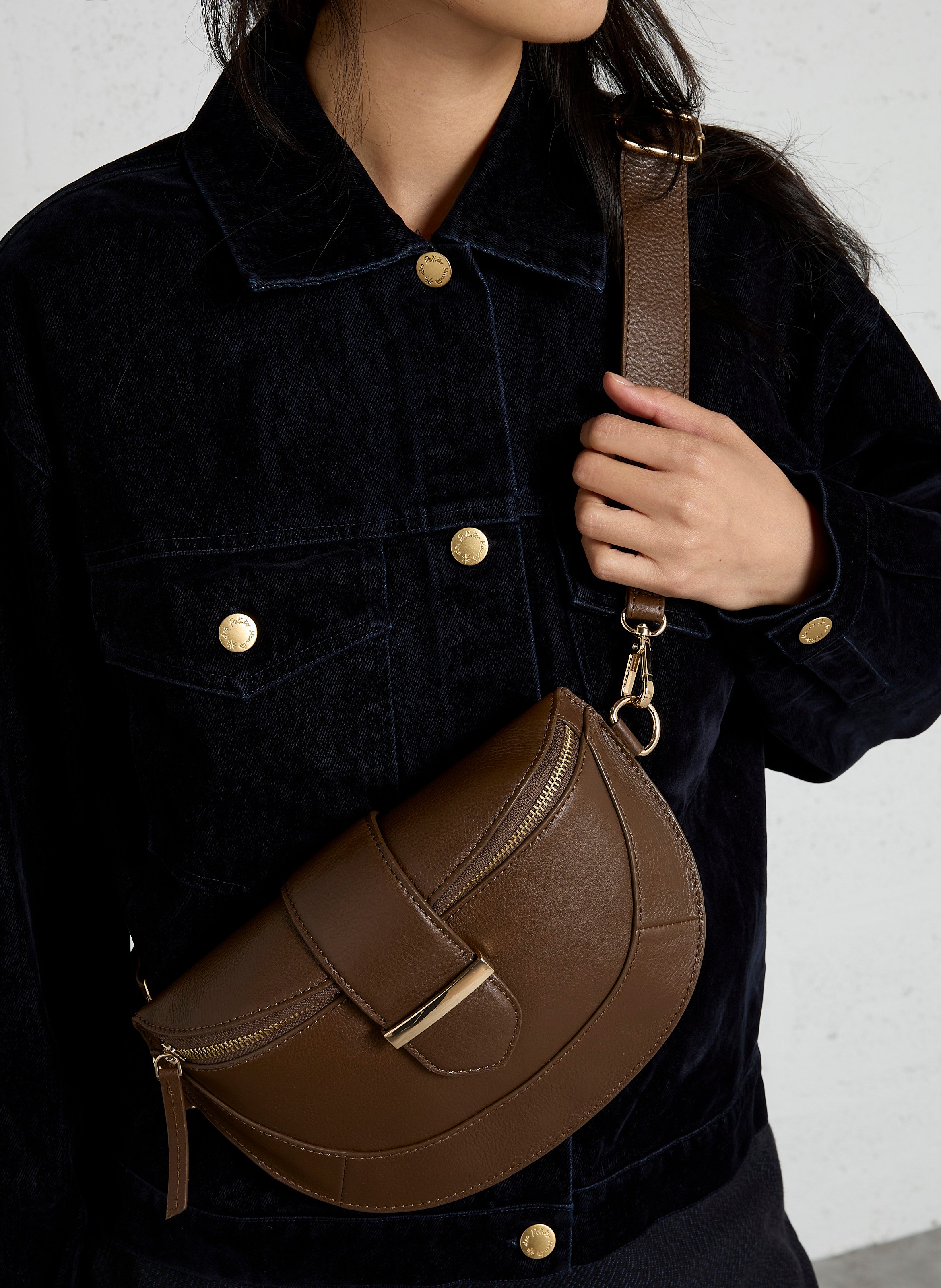 Hüfttasche aus Leder MAISON 123 Khaki