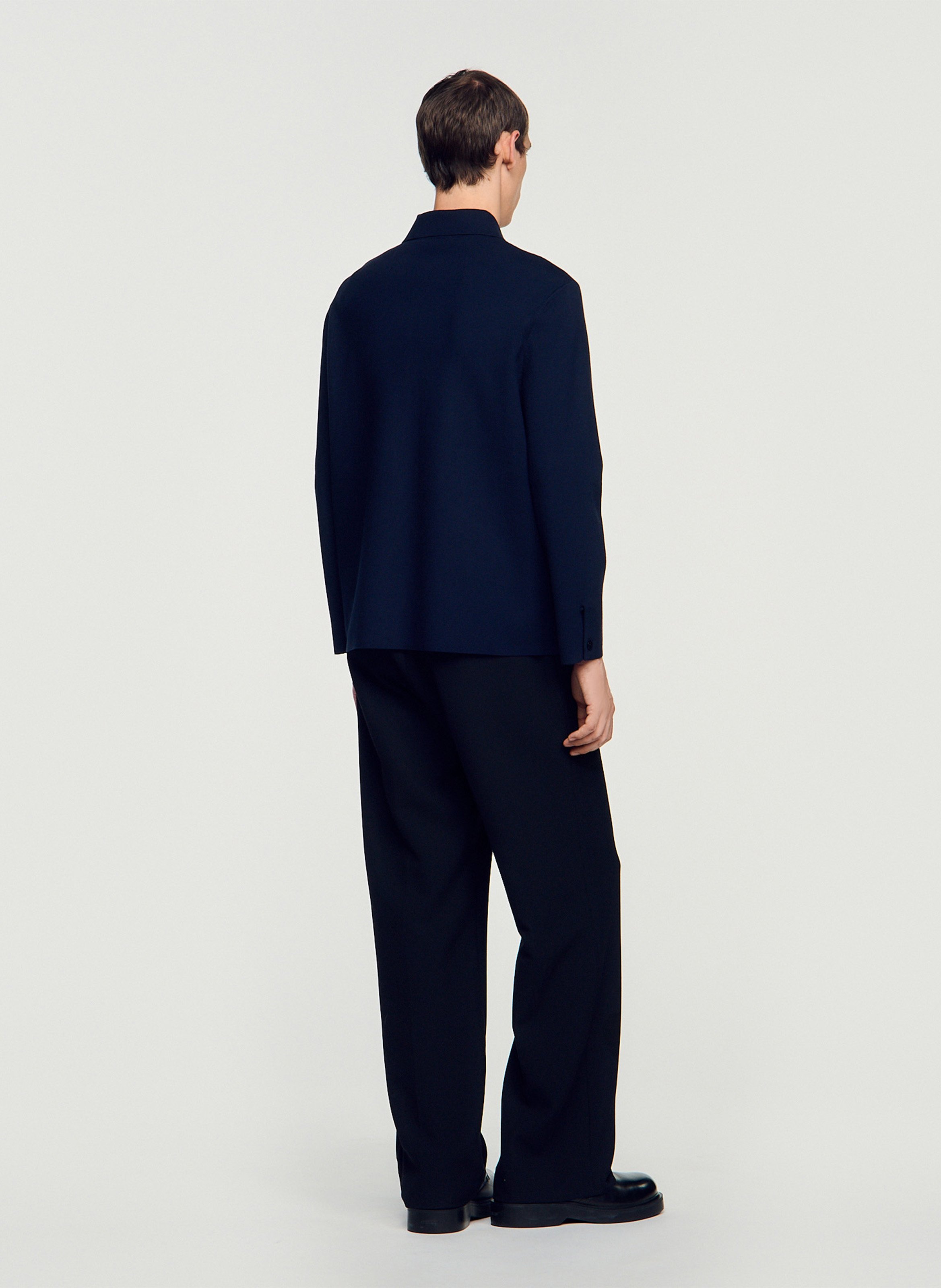 Cardigan with classic collar SANDRO Blue