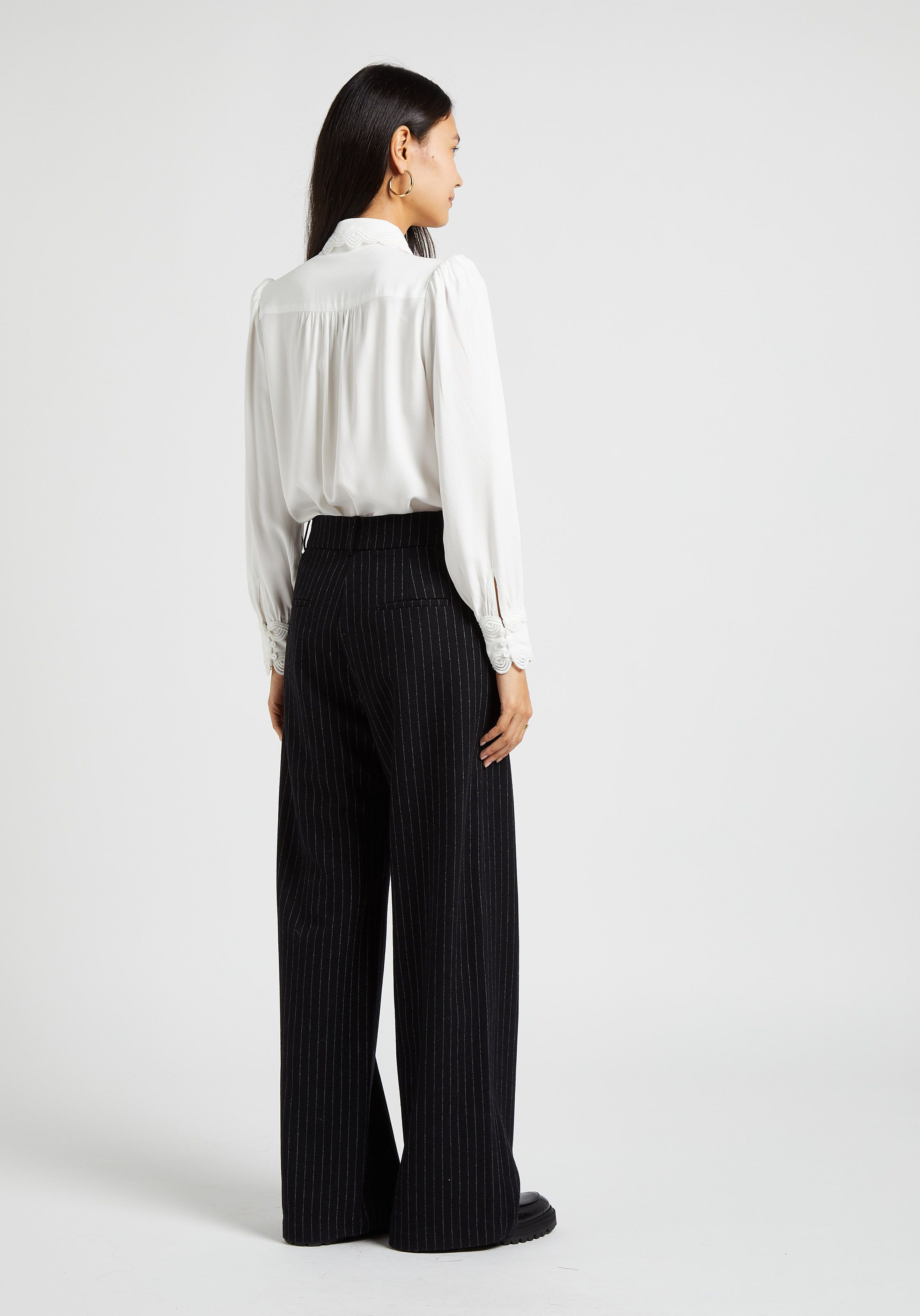 High rise clearance striped pants