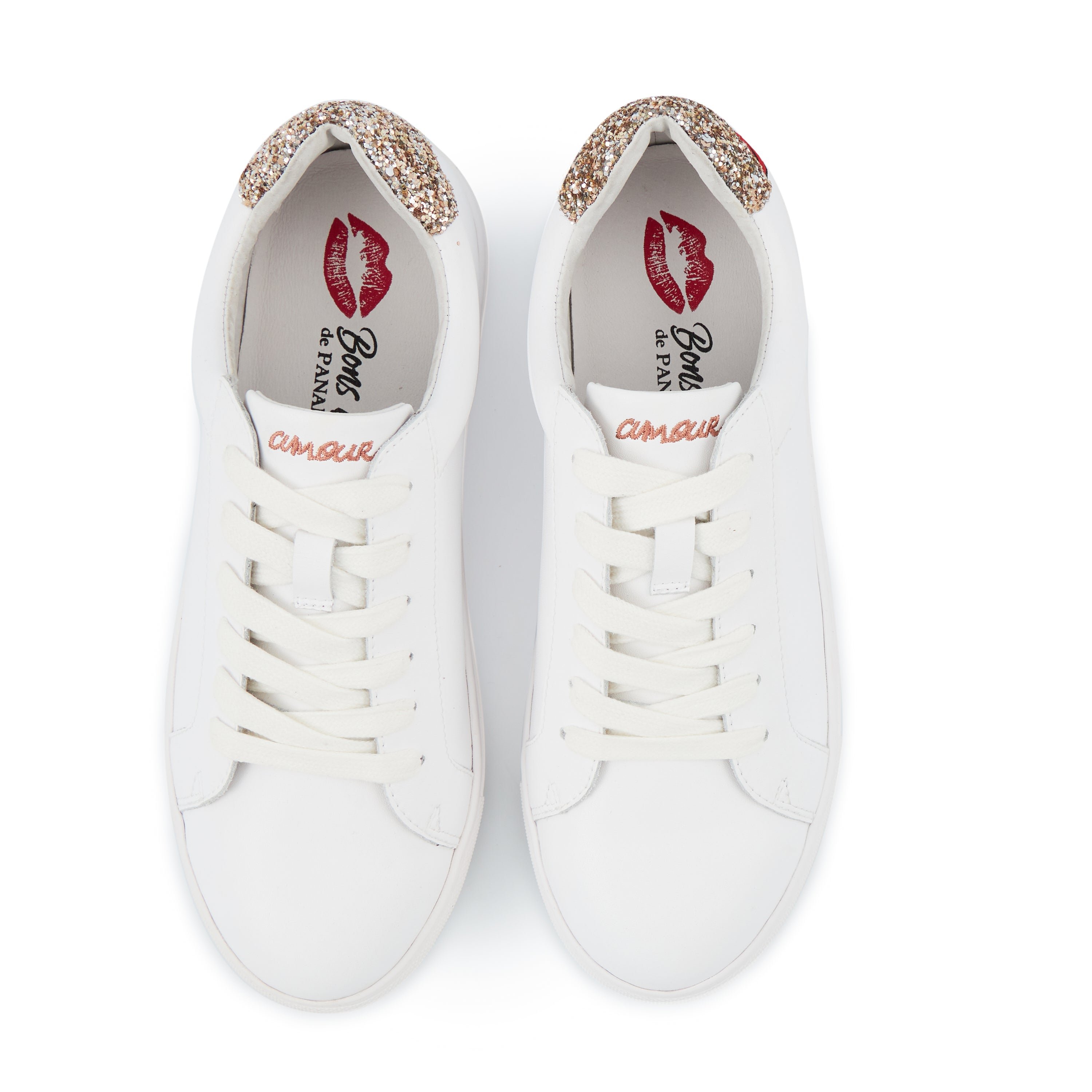 Leather sneakers BONS BAISERS PARIS White