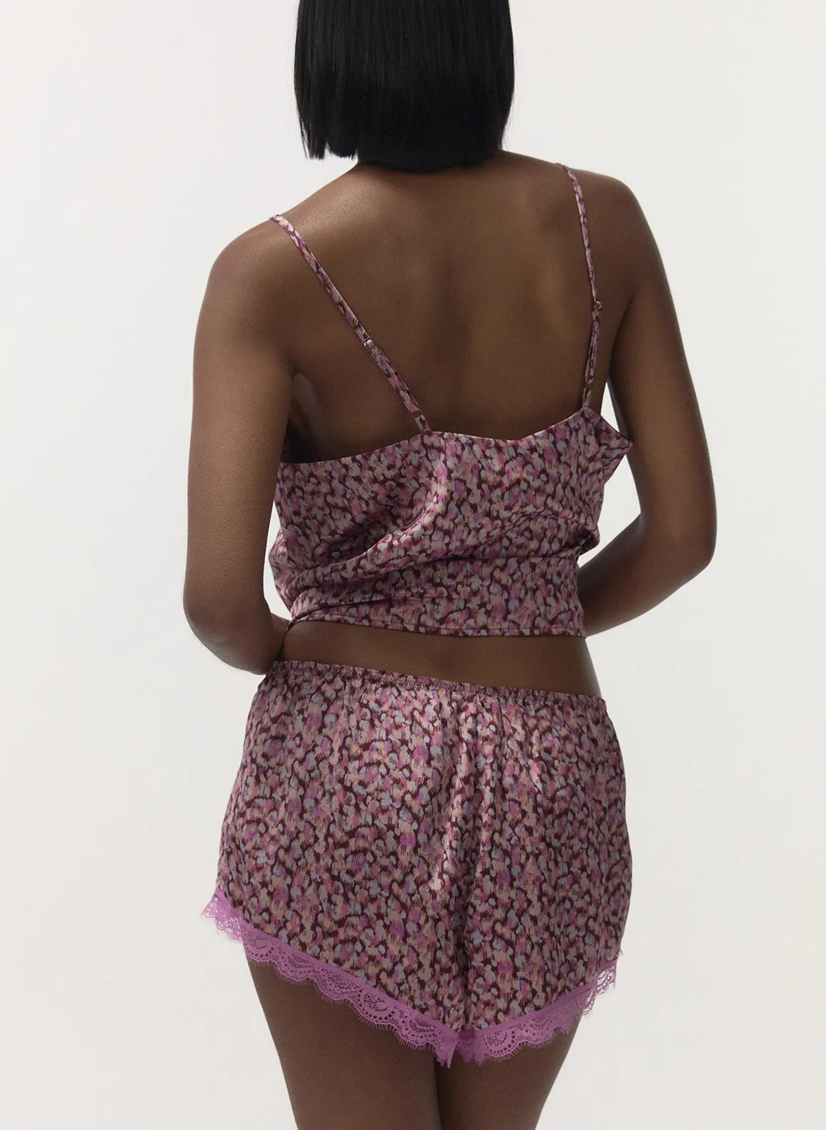 Printed woven tank top LOVE STORIES Red