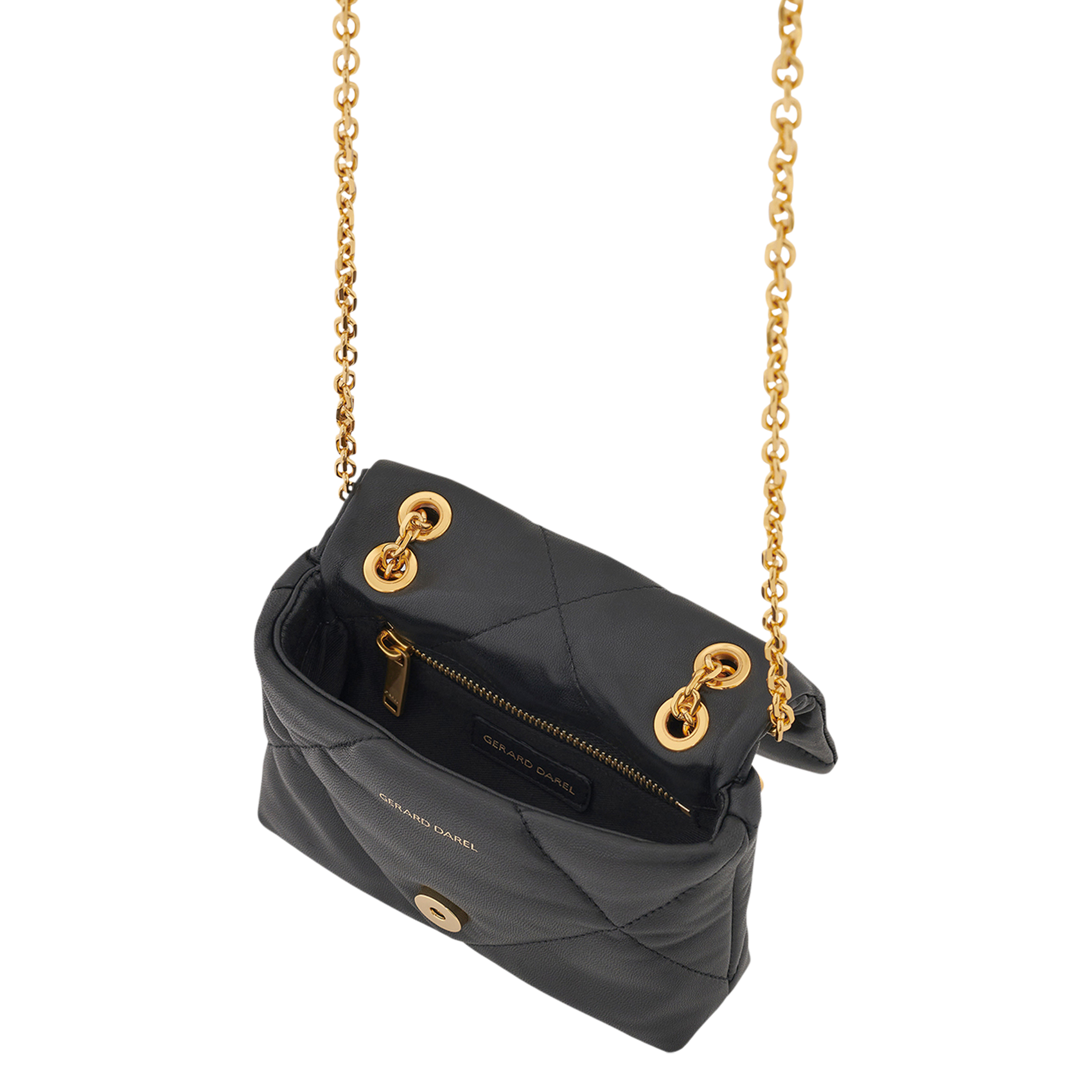 Sac bandoulière matelassé à rabat GERARD DAREL Noir