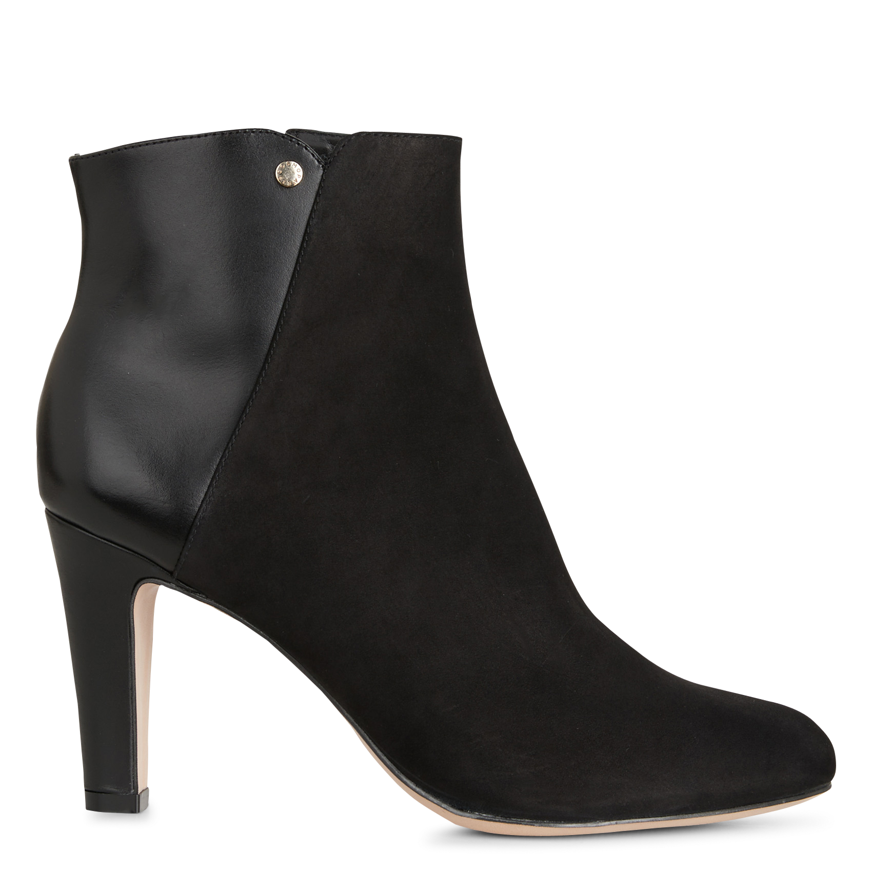 Bottines à talon bimatière  COSMOPARIS Noir