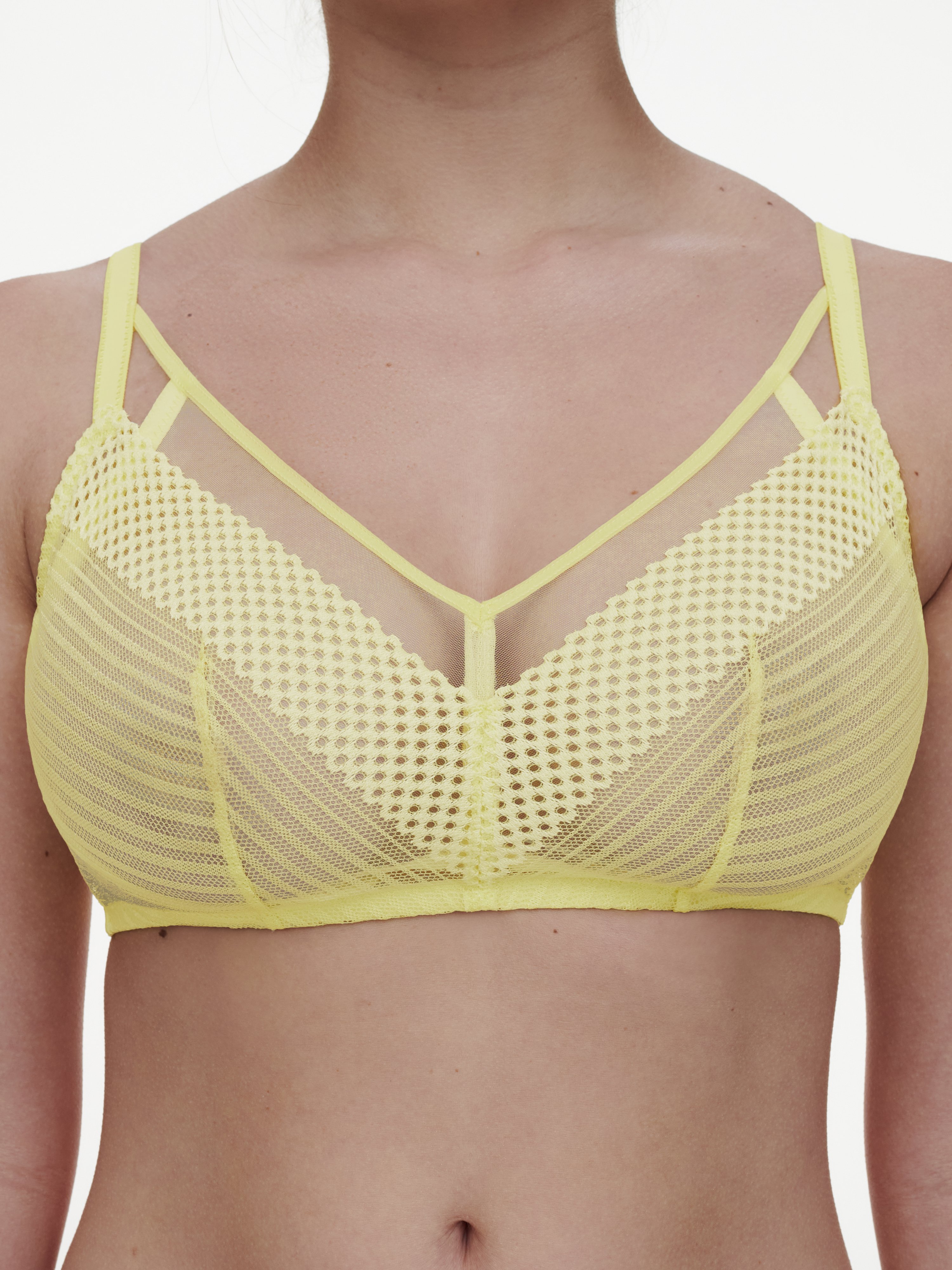 Non-wired support bra Yellow