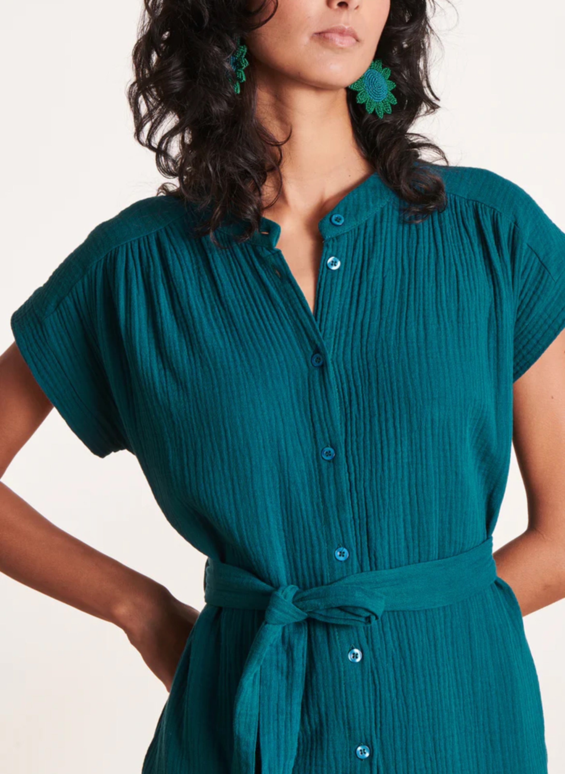 Korte Jurk La Fee Maraboutee Jurk Groen Jurk Van Biologisch Katoen