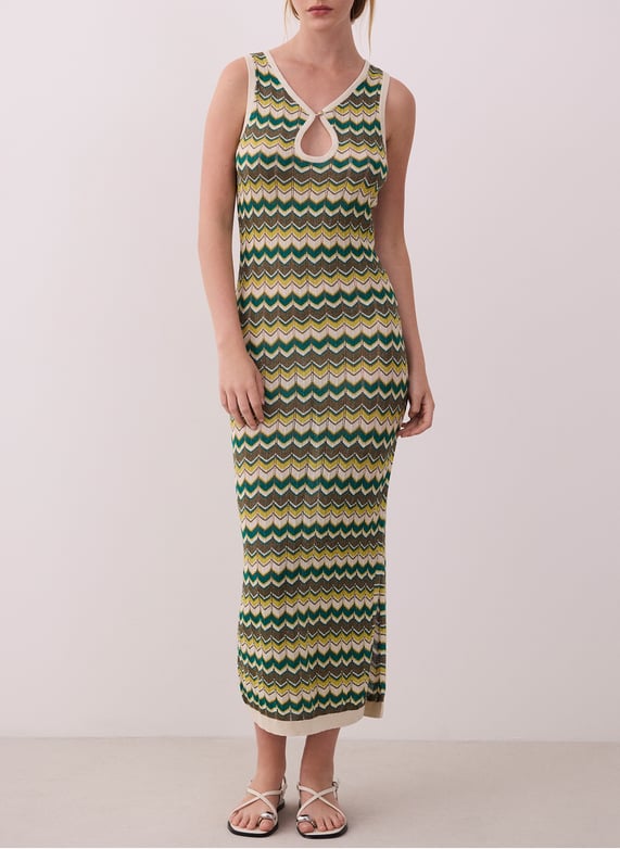 Fitted long dress with patterns Green Vila - Women | Place des Tendances Fitted long dress with patterns Green Vila - Women | Place des Tendances