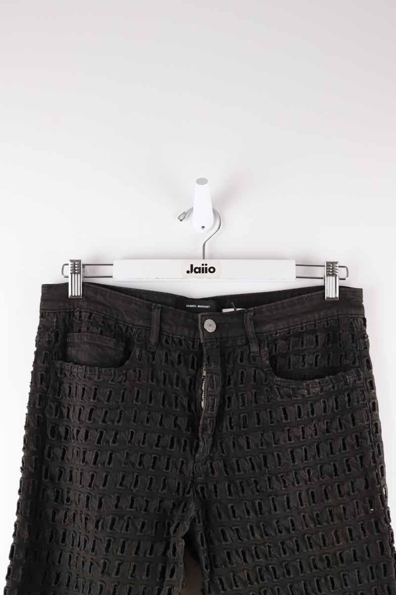 Slim cotton trousers ISABEL MARANT - Seconde Main Black