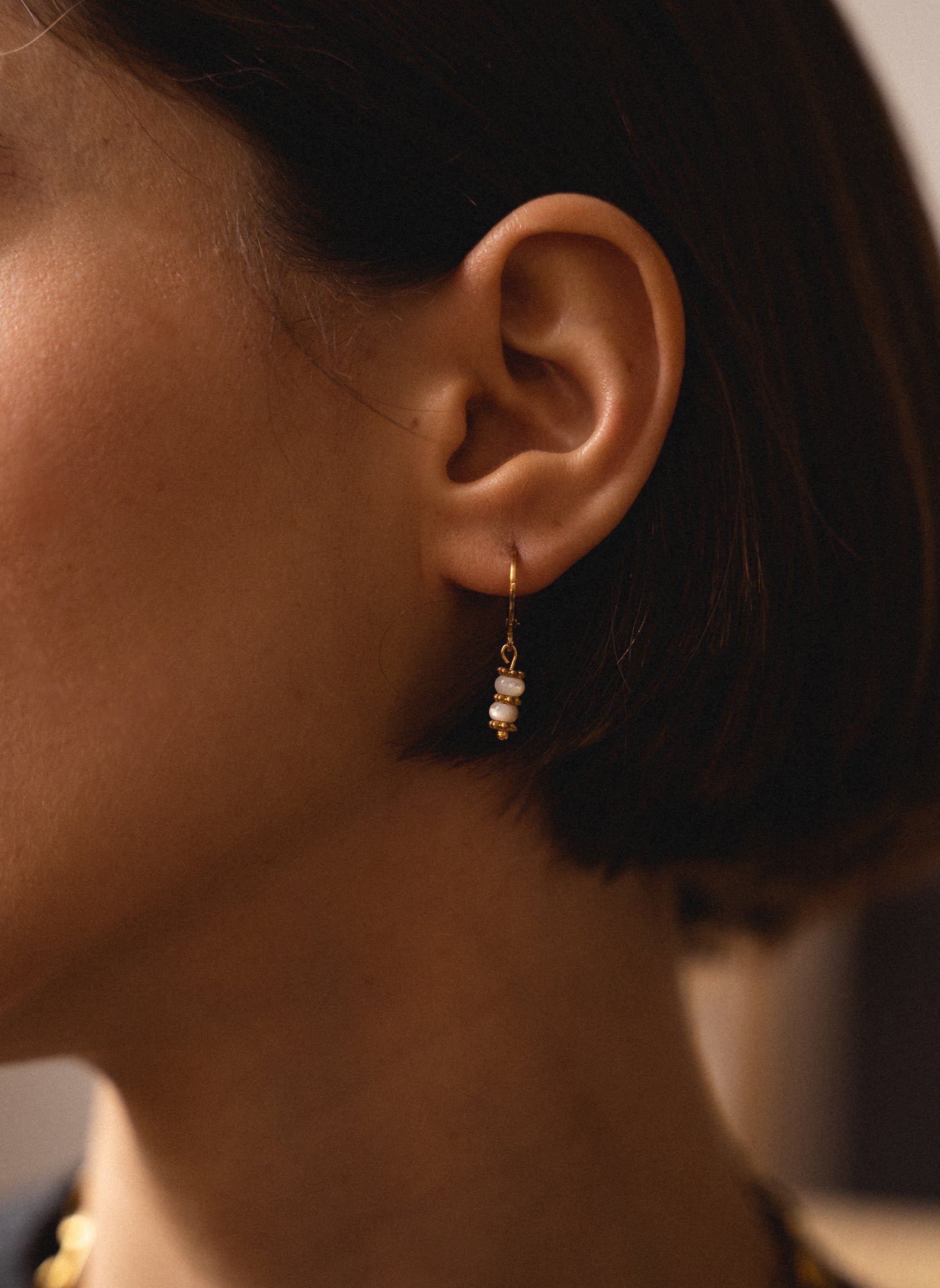 KOJO - Stainless steel earrings for pierced ears AEC Paris White