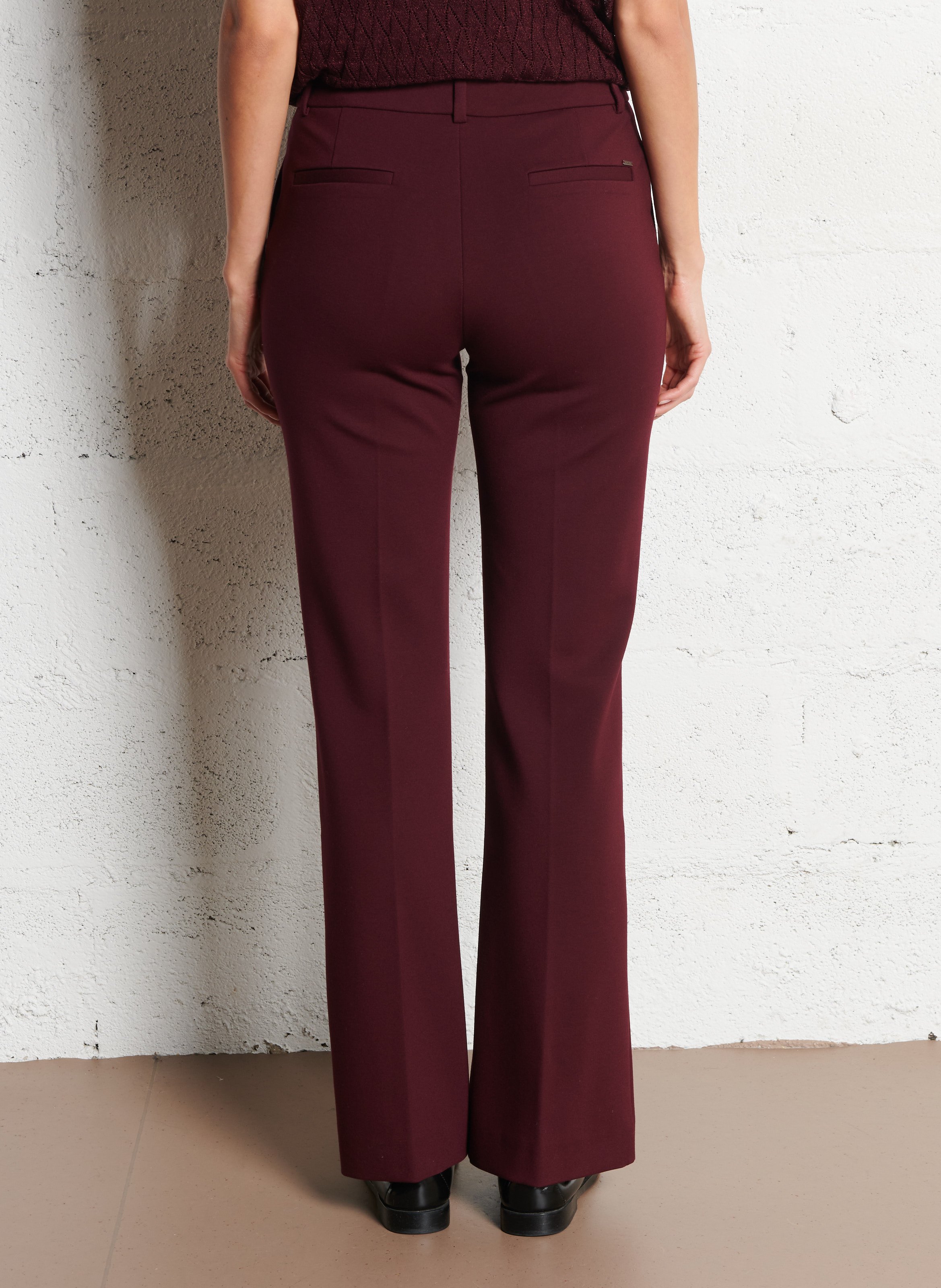 High-rise straight-leg tailored pants IKKS Purple