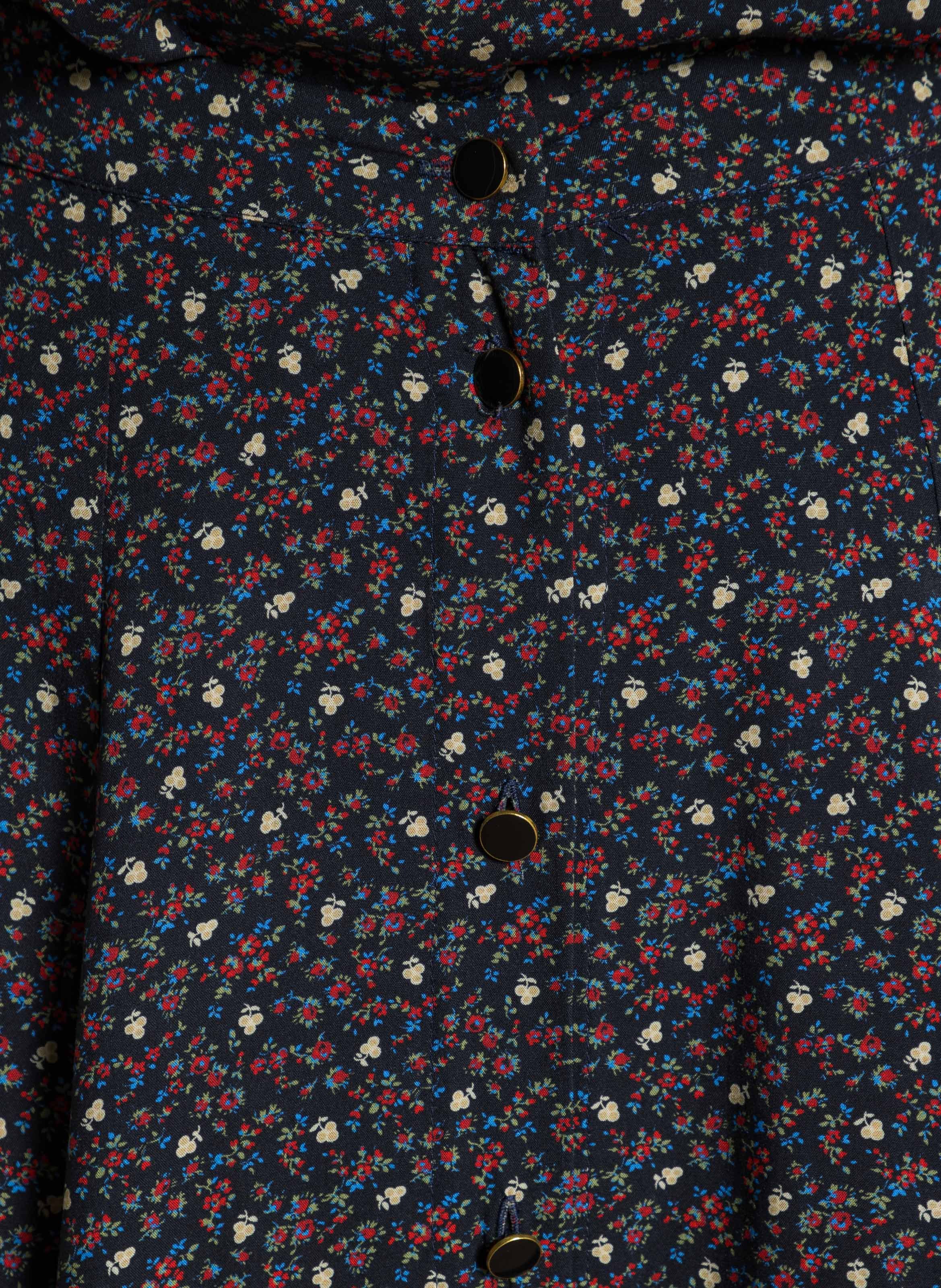 Jupe midi à imprimé fleuri I CODE Noir