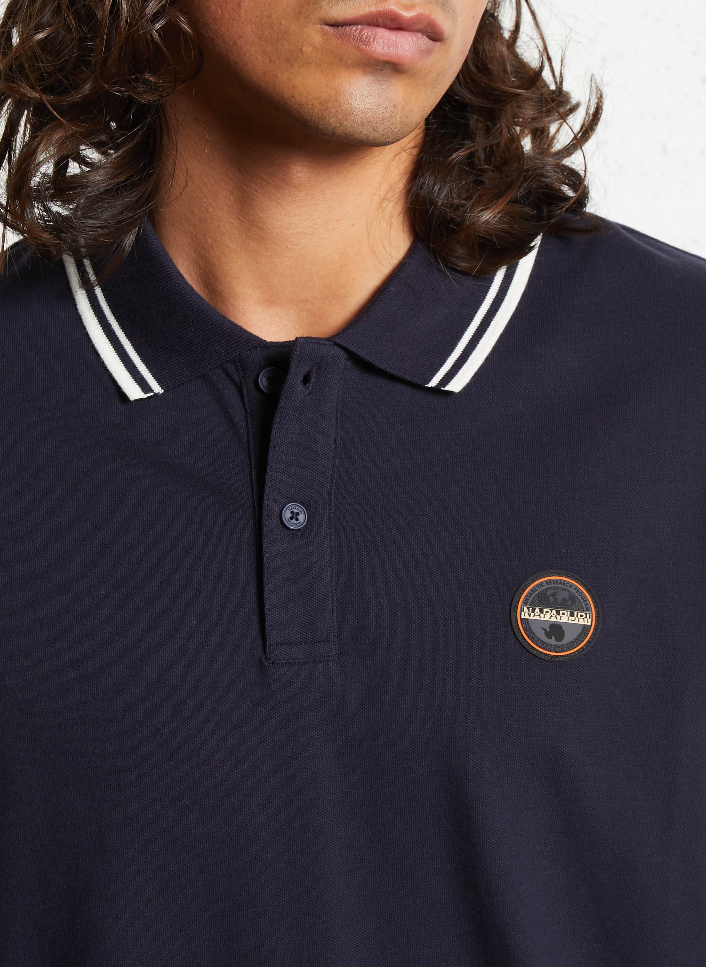 Cotton-blend polo shirt NAPAPIJRI Blue
