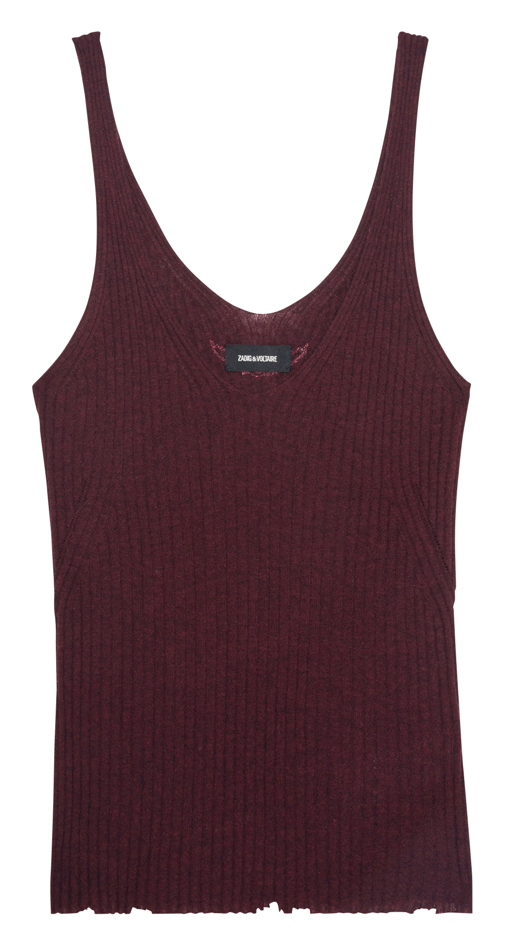 Débardeur côtelé en cachemire ZADIG&VOLTAIRE Violet