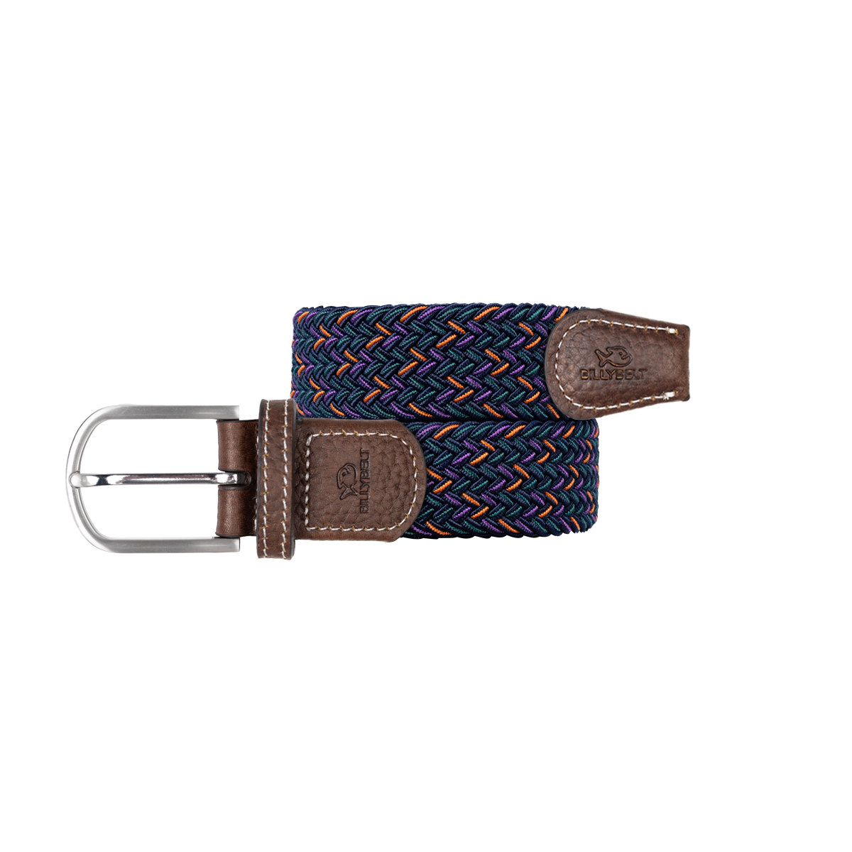 Multicolored braided elastic belt GreenBILLYBELT