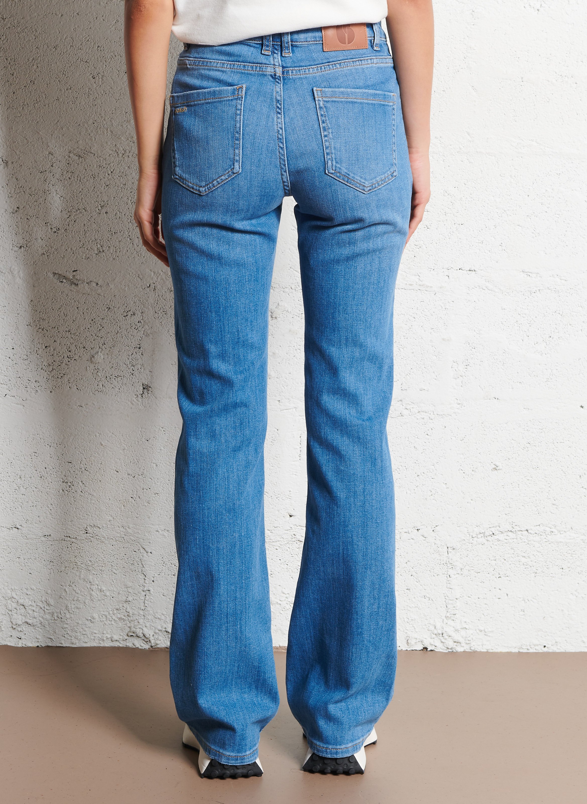 Jean flare en coton mélangé BA&SH Bleu