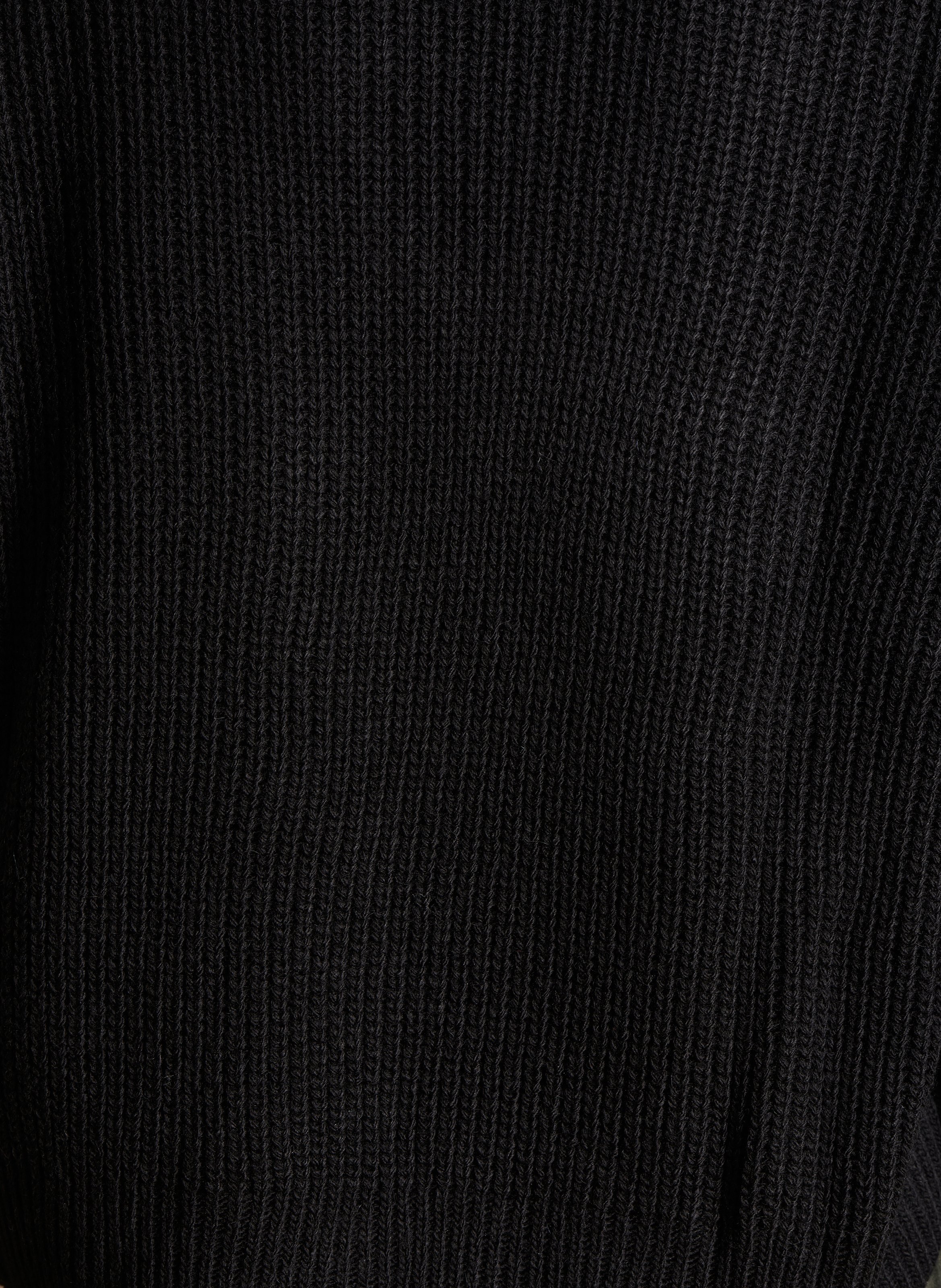 Oversized V-Ausschnitt-Pullover aus Rippenstrick LA FEE MARABOUTEE Schwarz