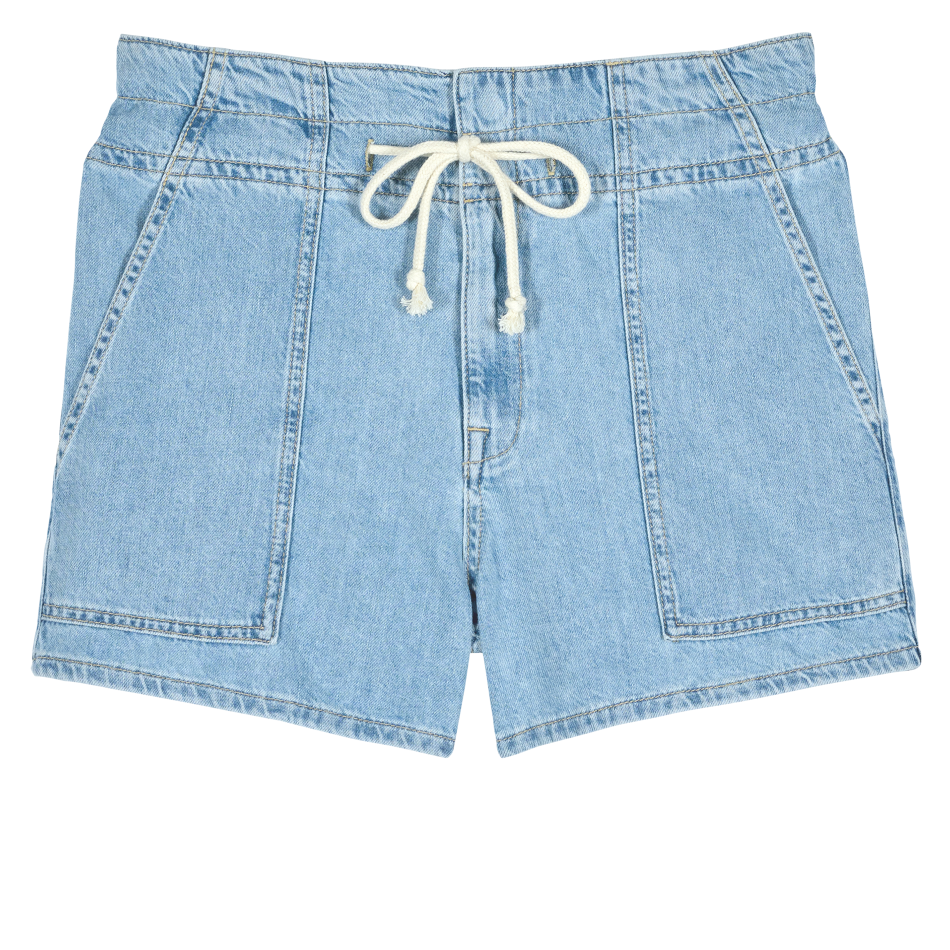 High-waisted cotton shorts BA&SH Blue