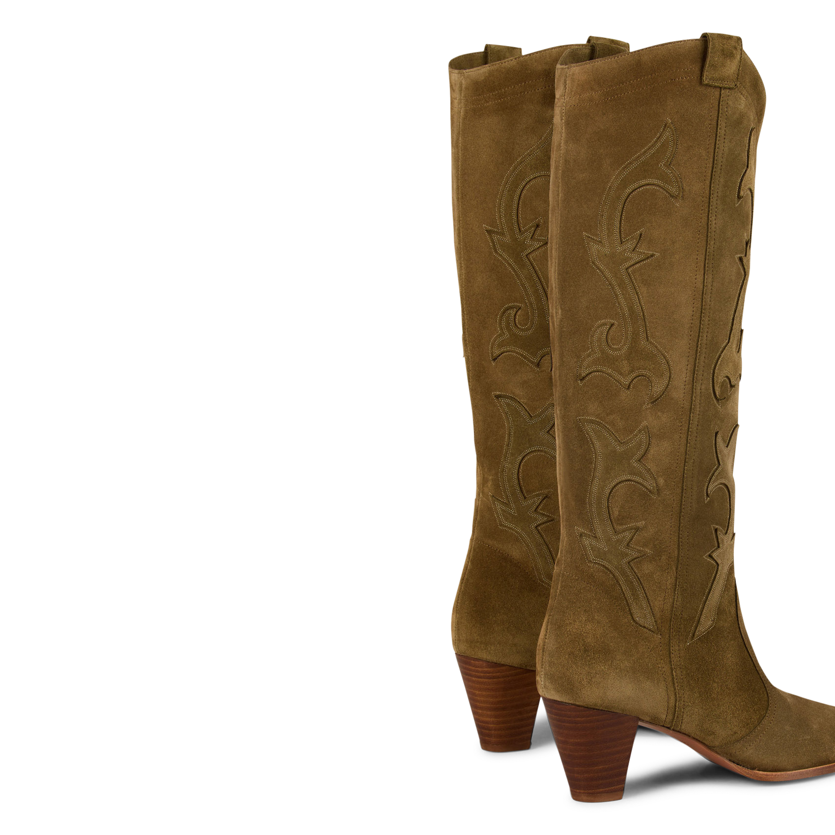 Bottes en cuir BA&SH Kaki