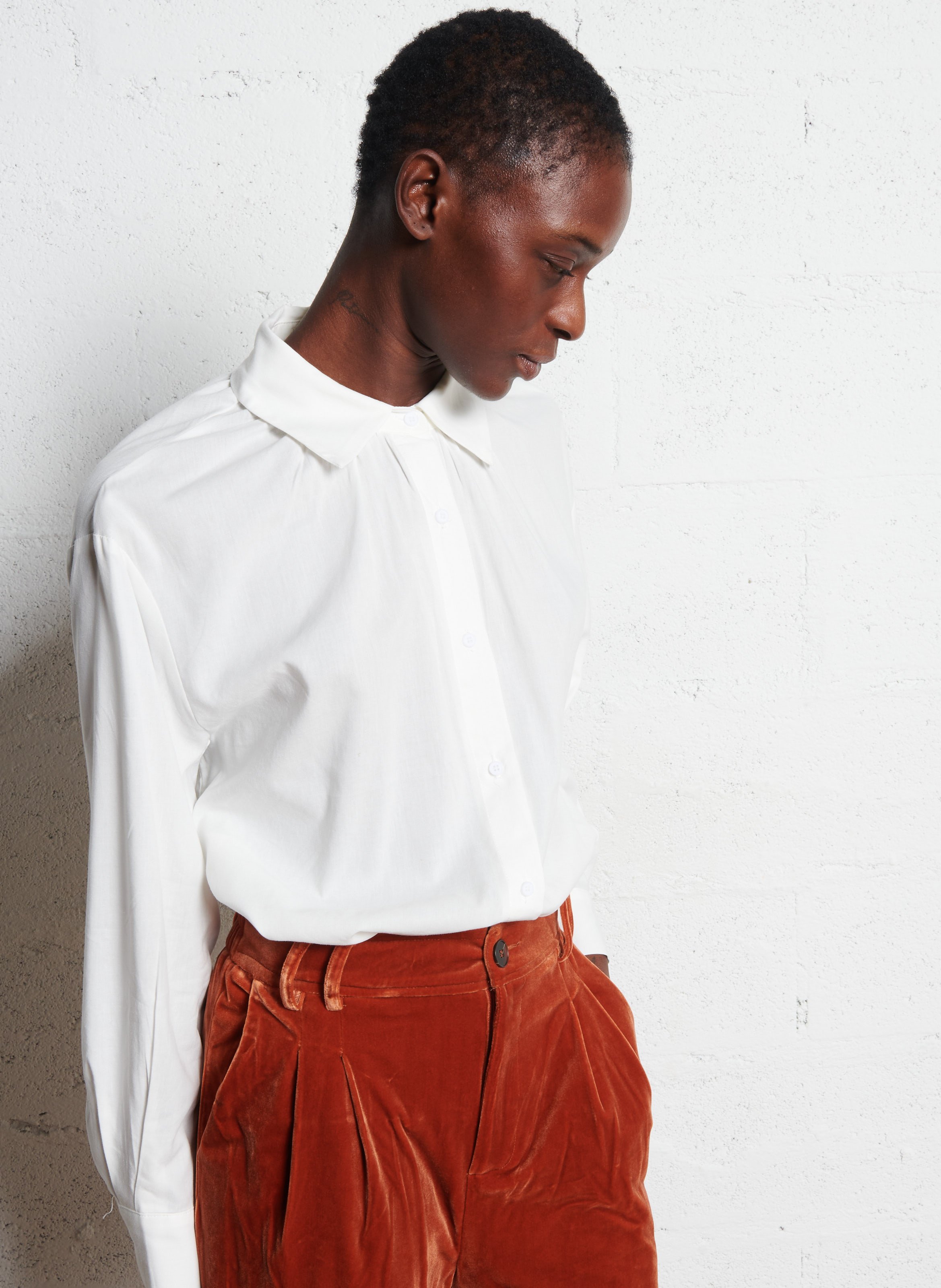 Chemise ample boutonnée unie SEE U SOON Blanc