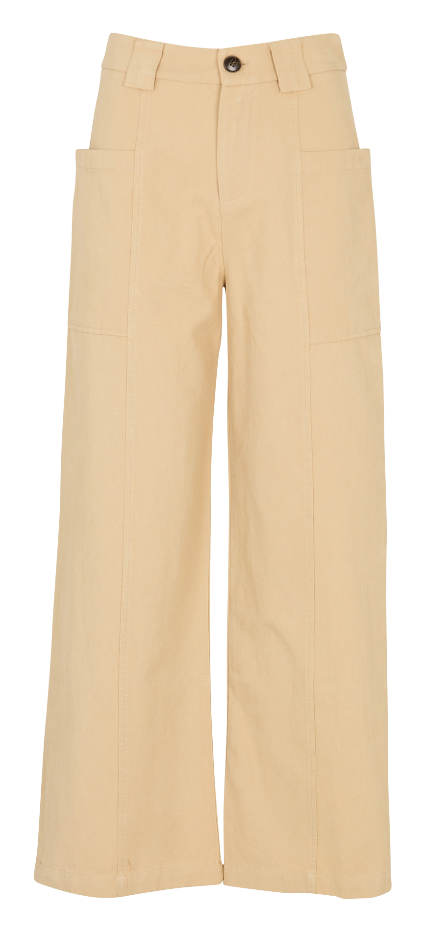 Weit geschnittene Taillenhose aus Baumwolle THE KORNER Weiss