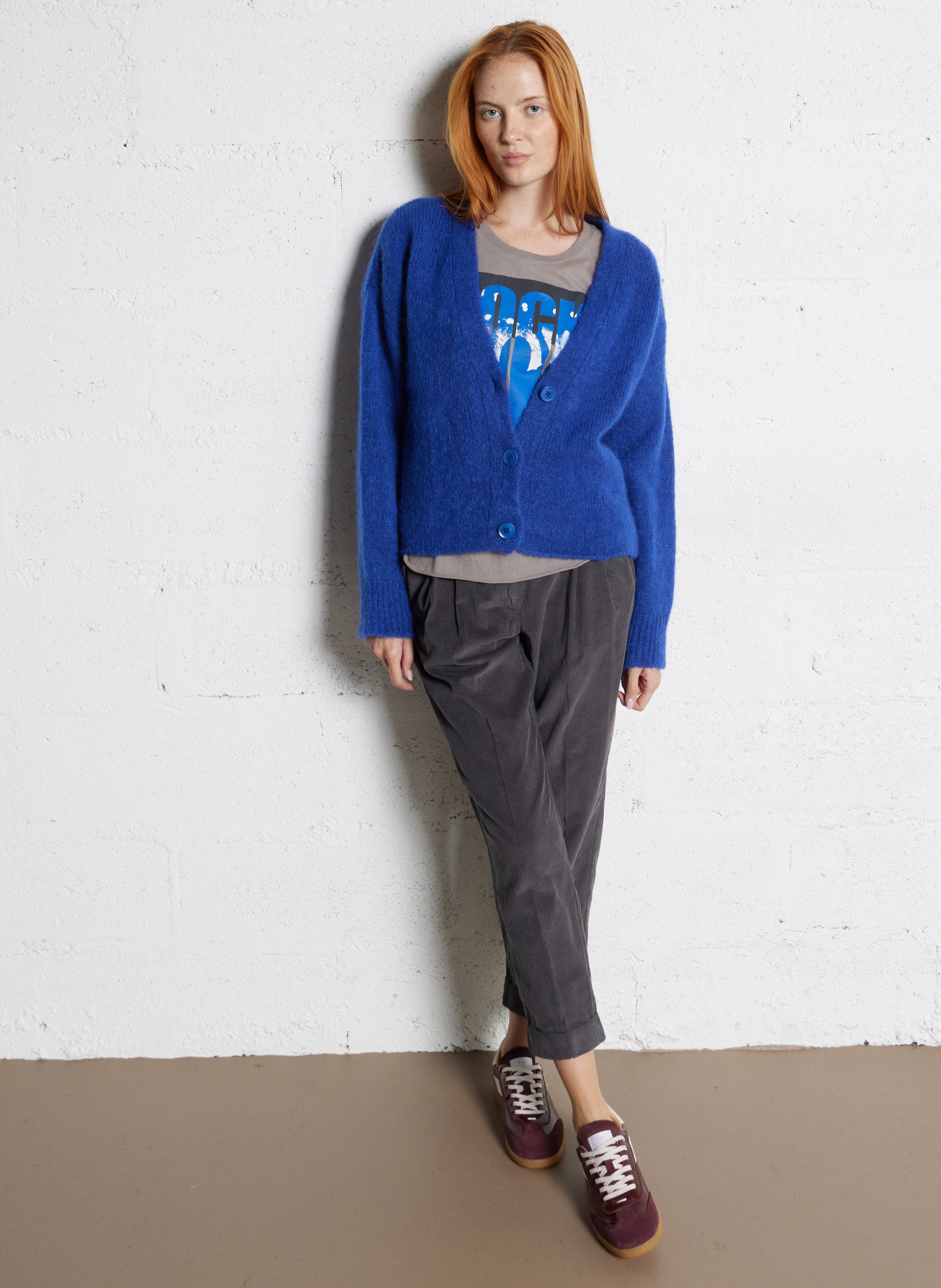 Wool-blend cardigan MAISON ANJE Blue