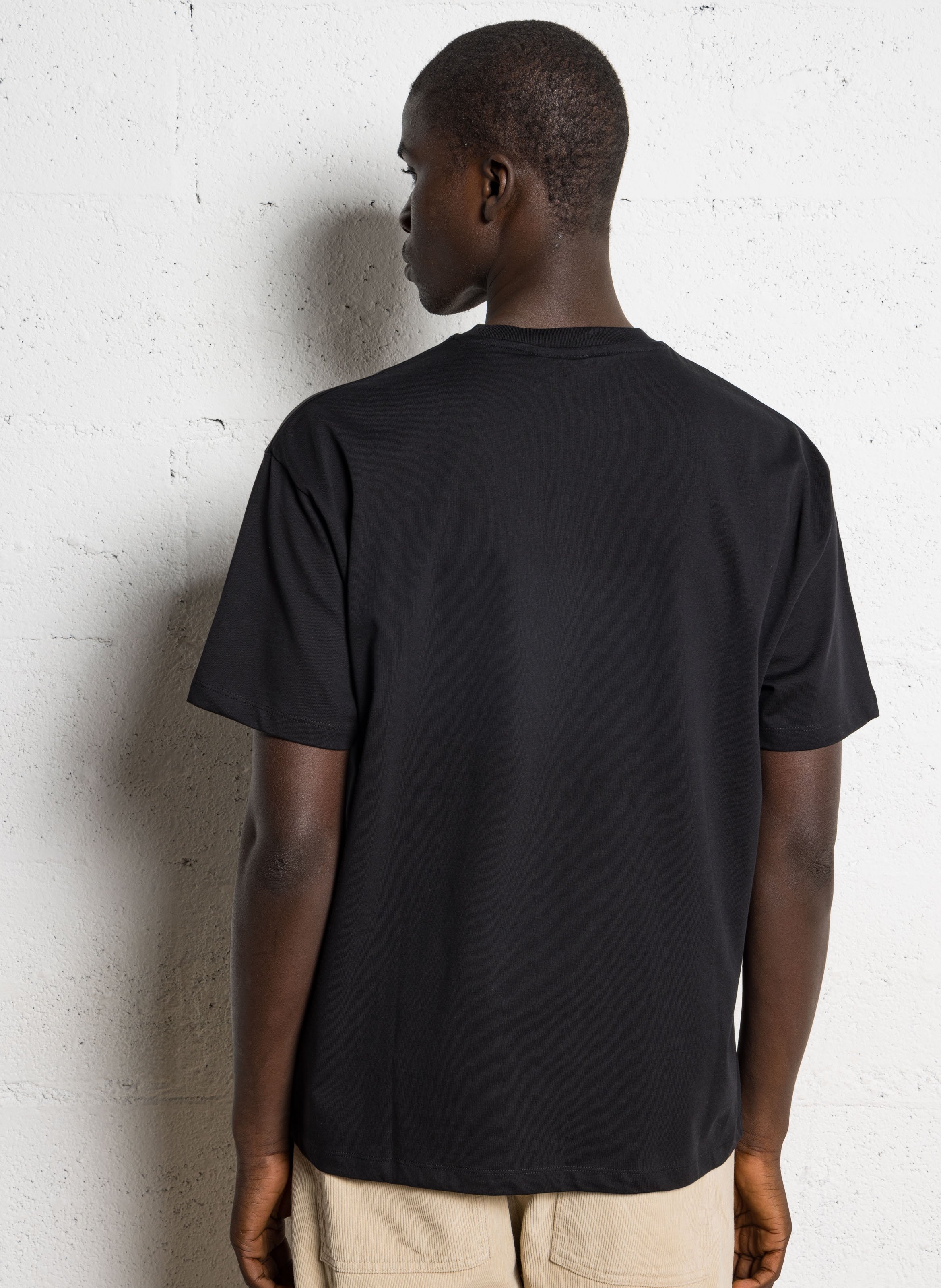 Short-sleeved plain t-shirt LE TEMPS DES CERISES Black