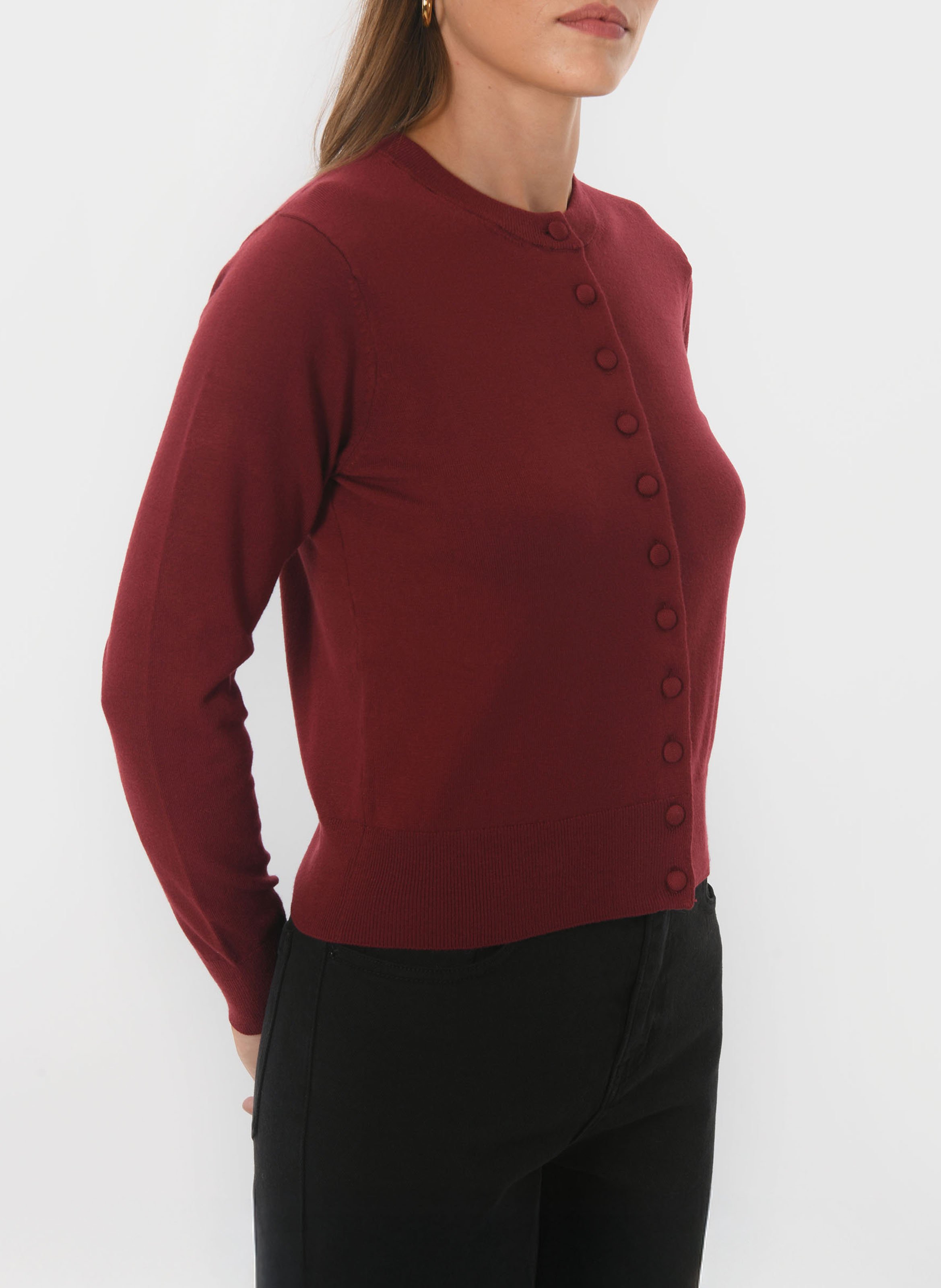 Gilet col rond  KOOKAI Rouge