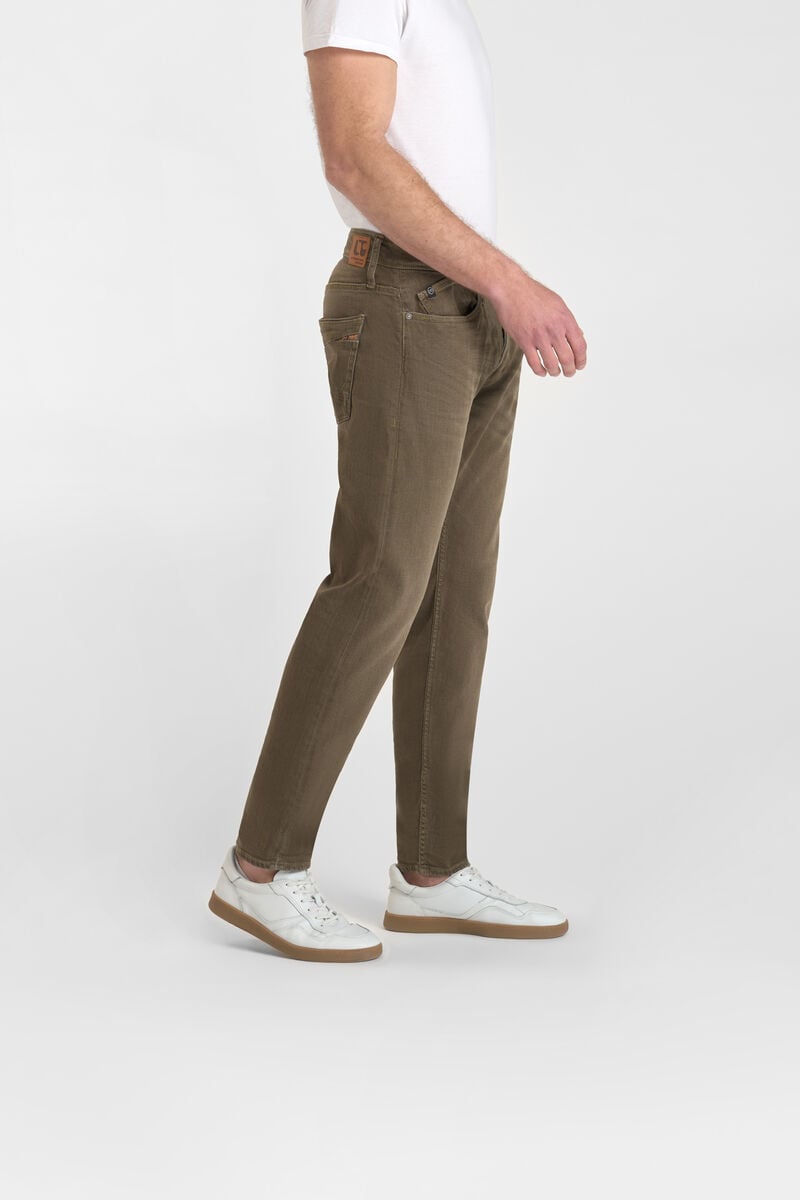 Slim stretch jeans, length 34 LE TEMPS DES CERISES Khaki