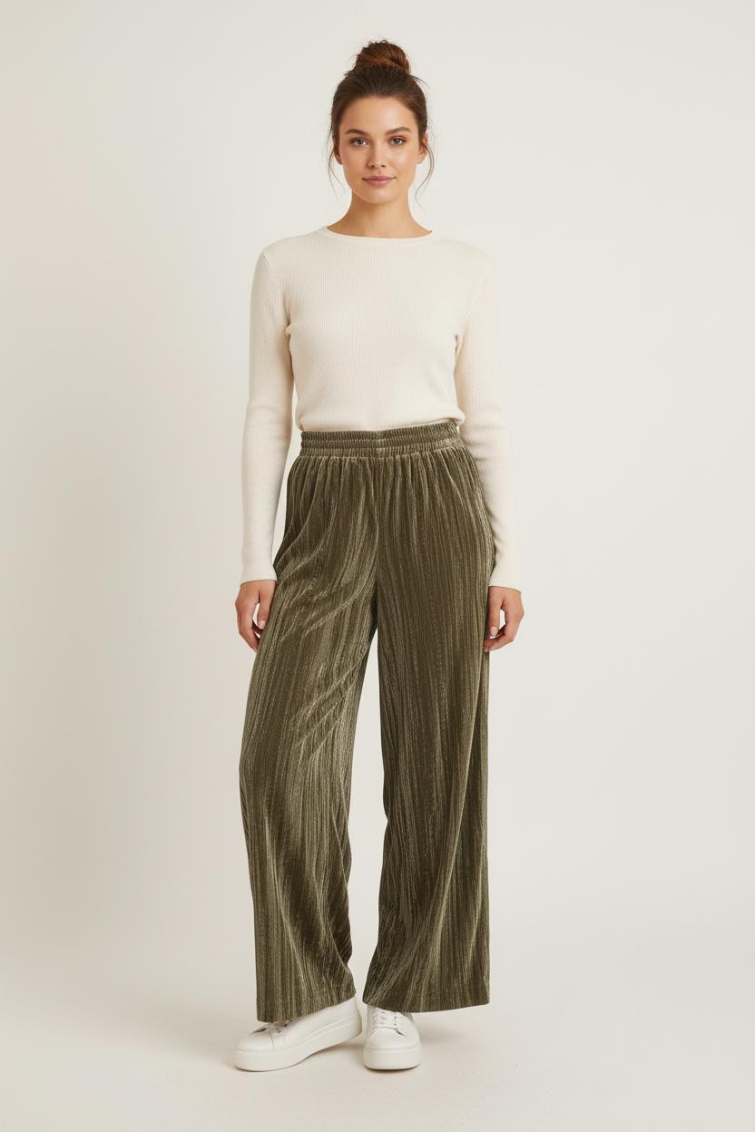 PANTS PARISIENNE ET ALORS - Seconde main Green