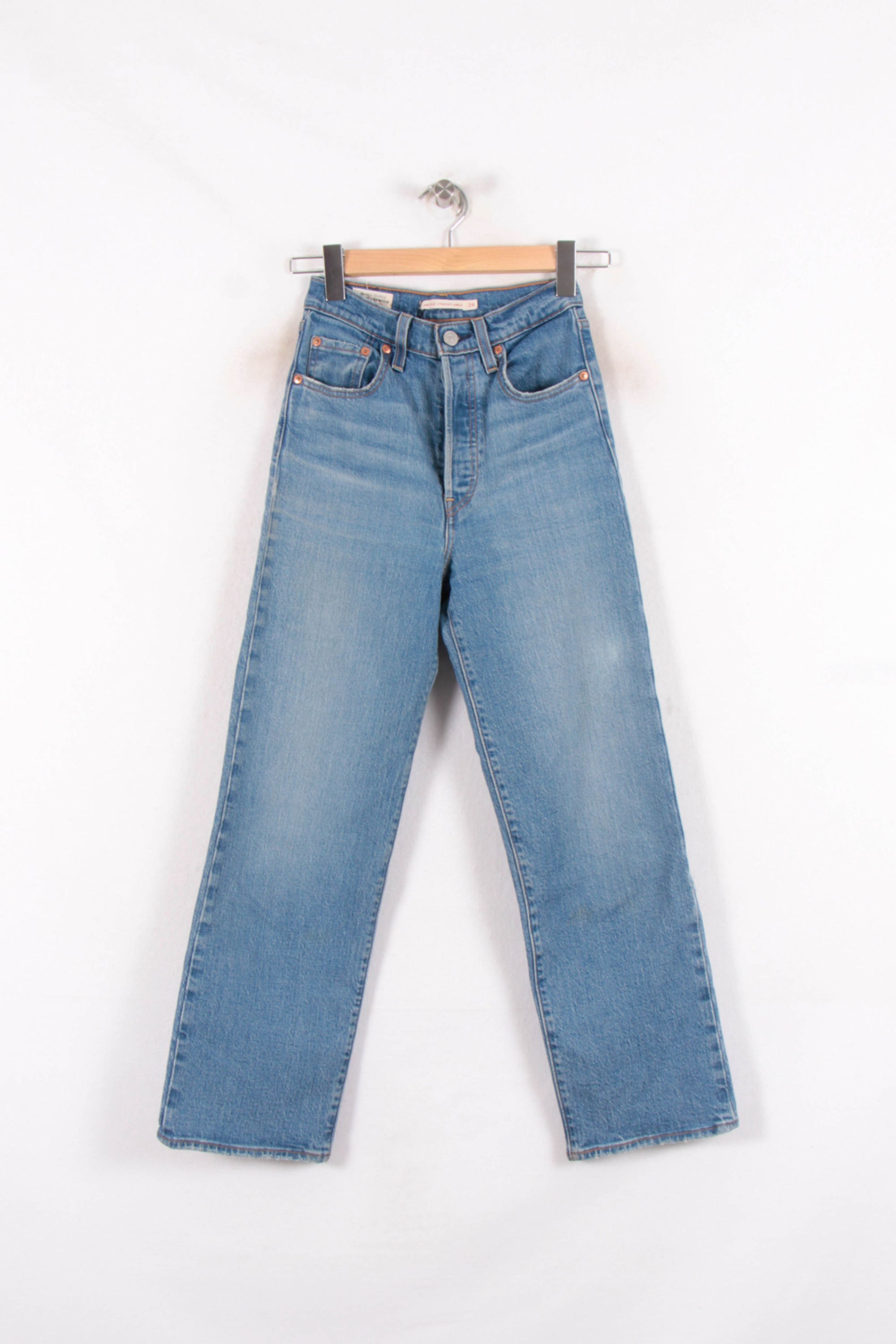 Cropped slim jeans with studs LEVI'S - Seconde main Blue